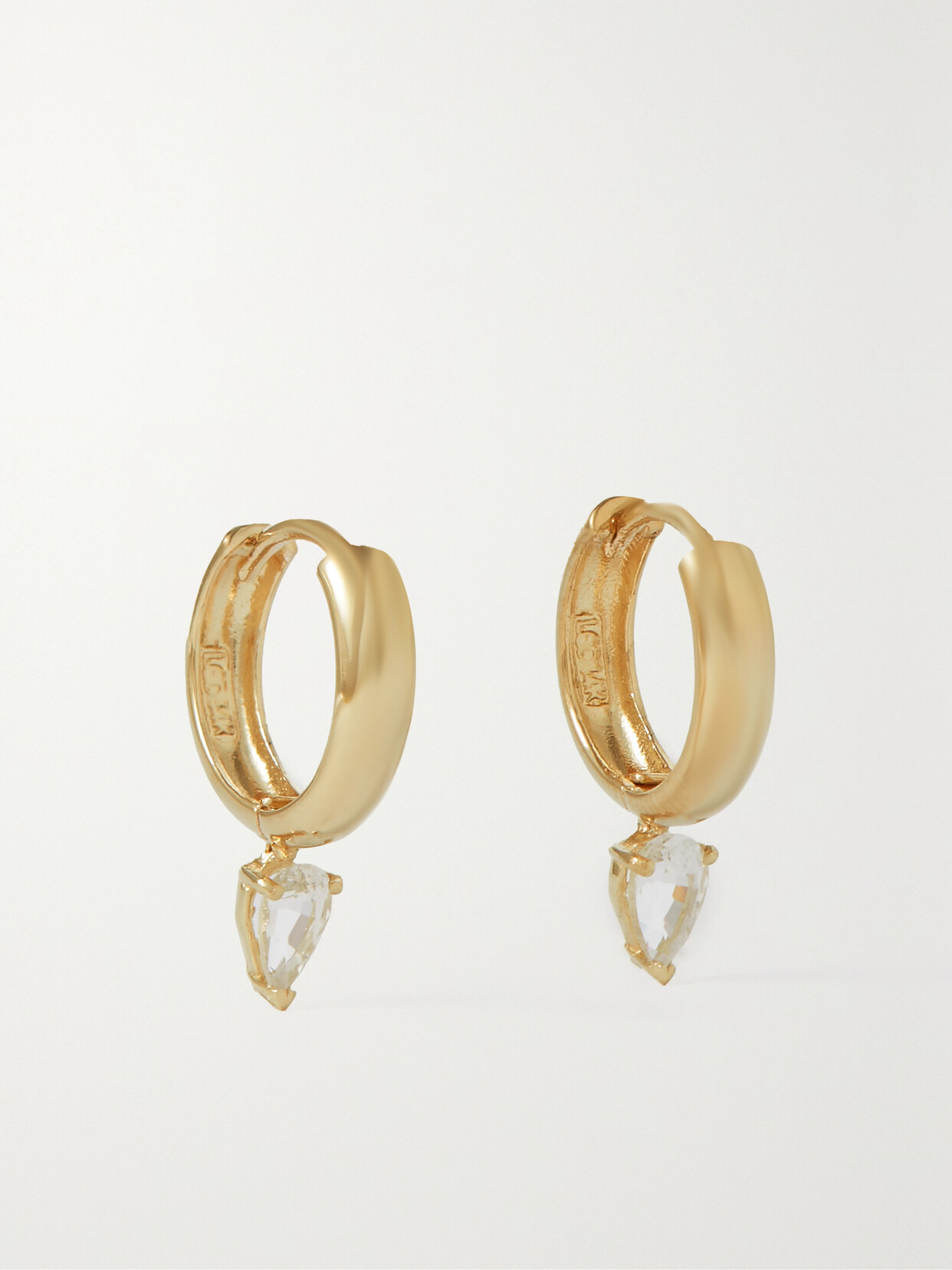 Loren Stewart Angelo 14-karat  Sapphire Hoop Earrings