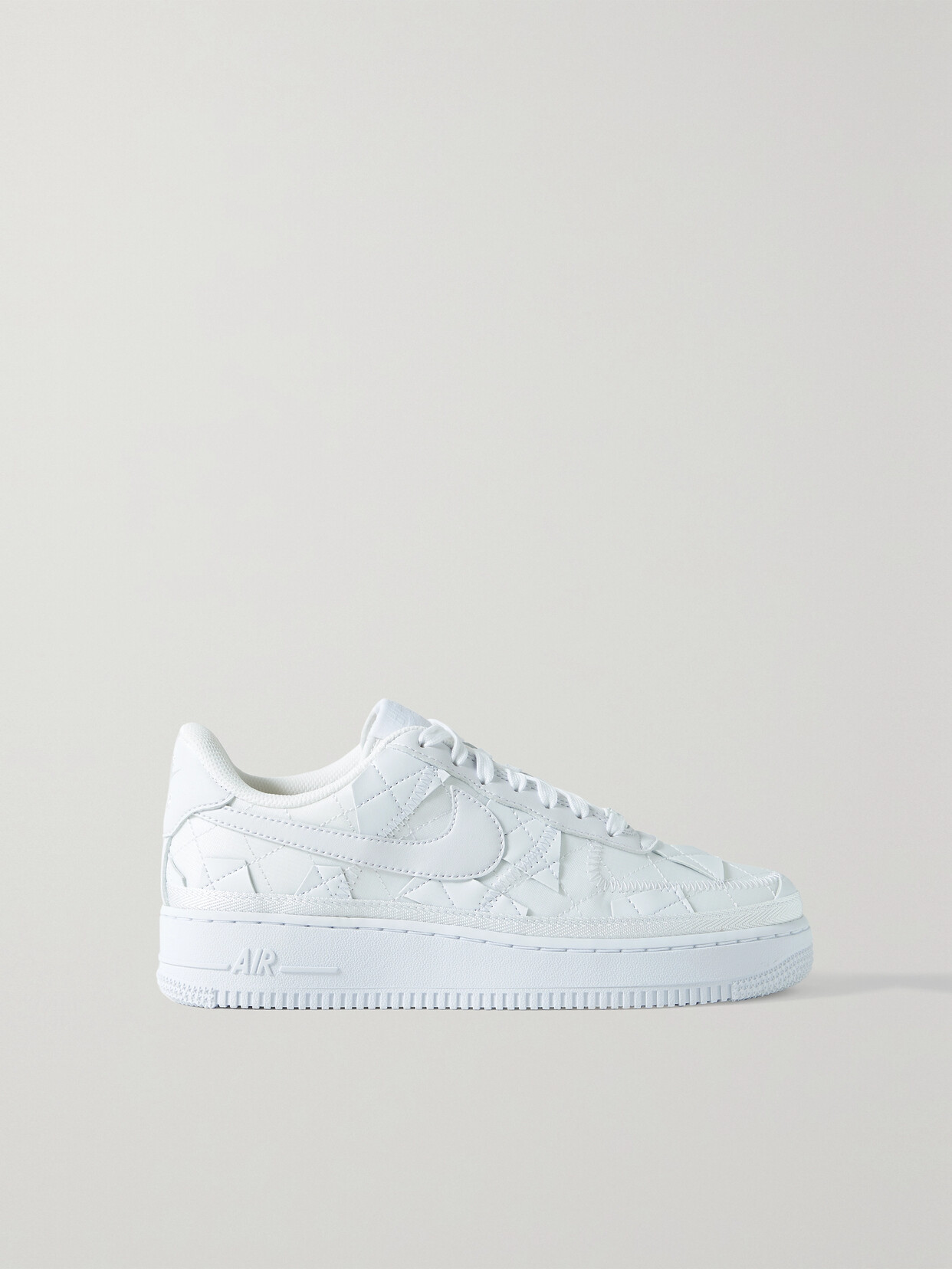 Nike - + Billie Eilish Air Force Paneled Mesh And Suede Sneakers - White