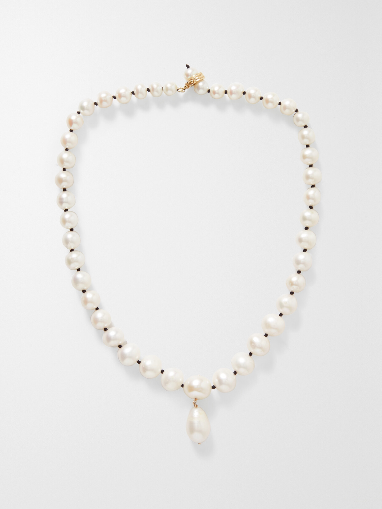 Loren Stewart - Boujee Convertible 14-karat Gold, Pearl And Cord Necklace - White