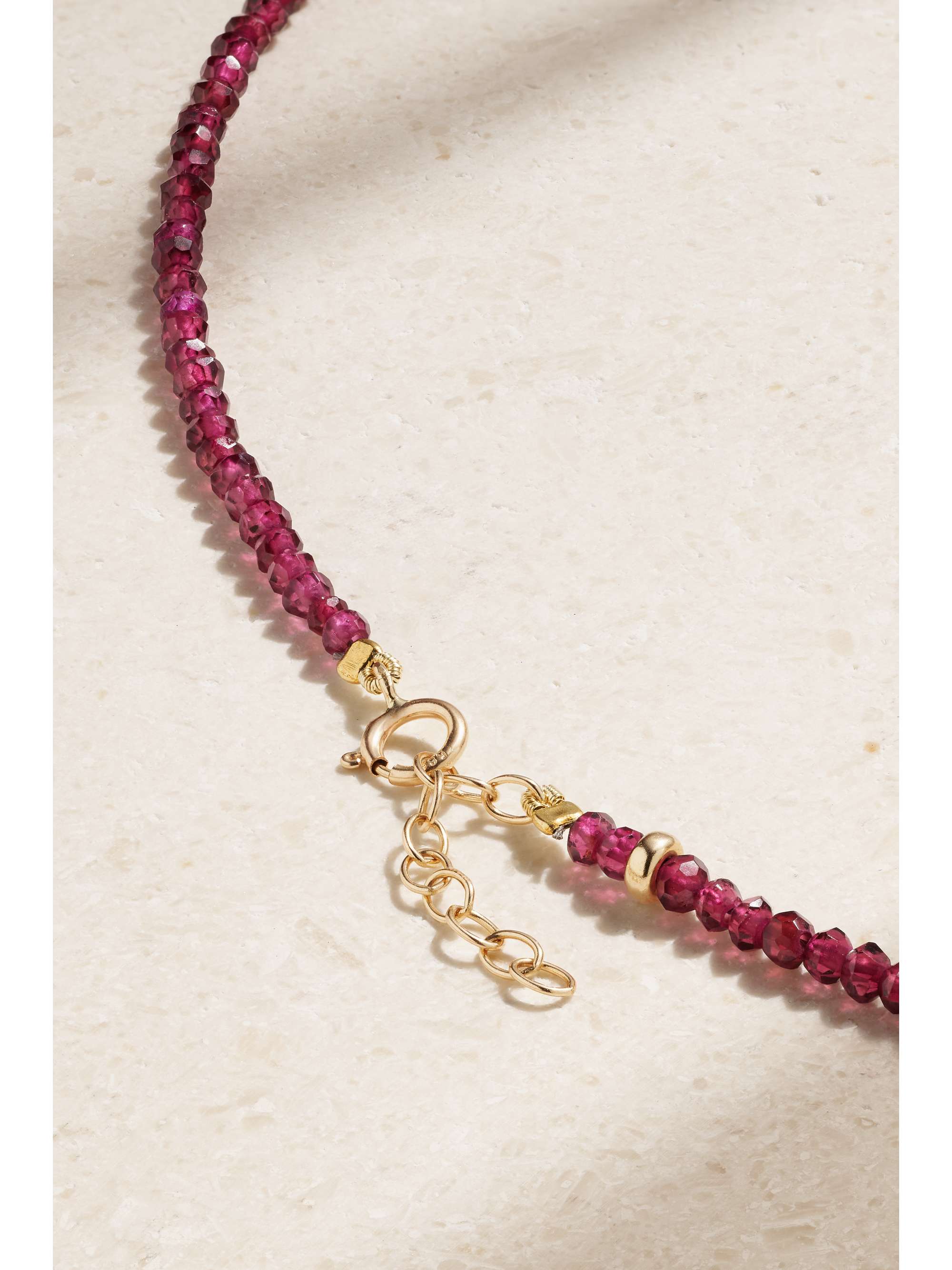 JIA JIA Collana in oro 14 carati con perline Birthstone