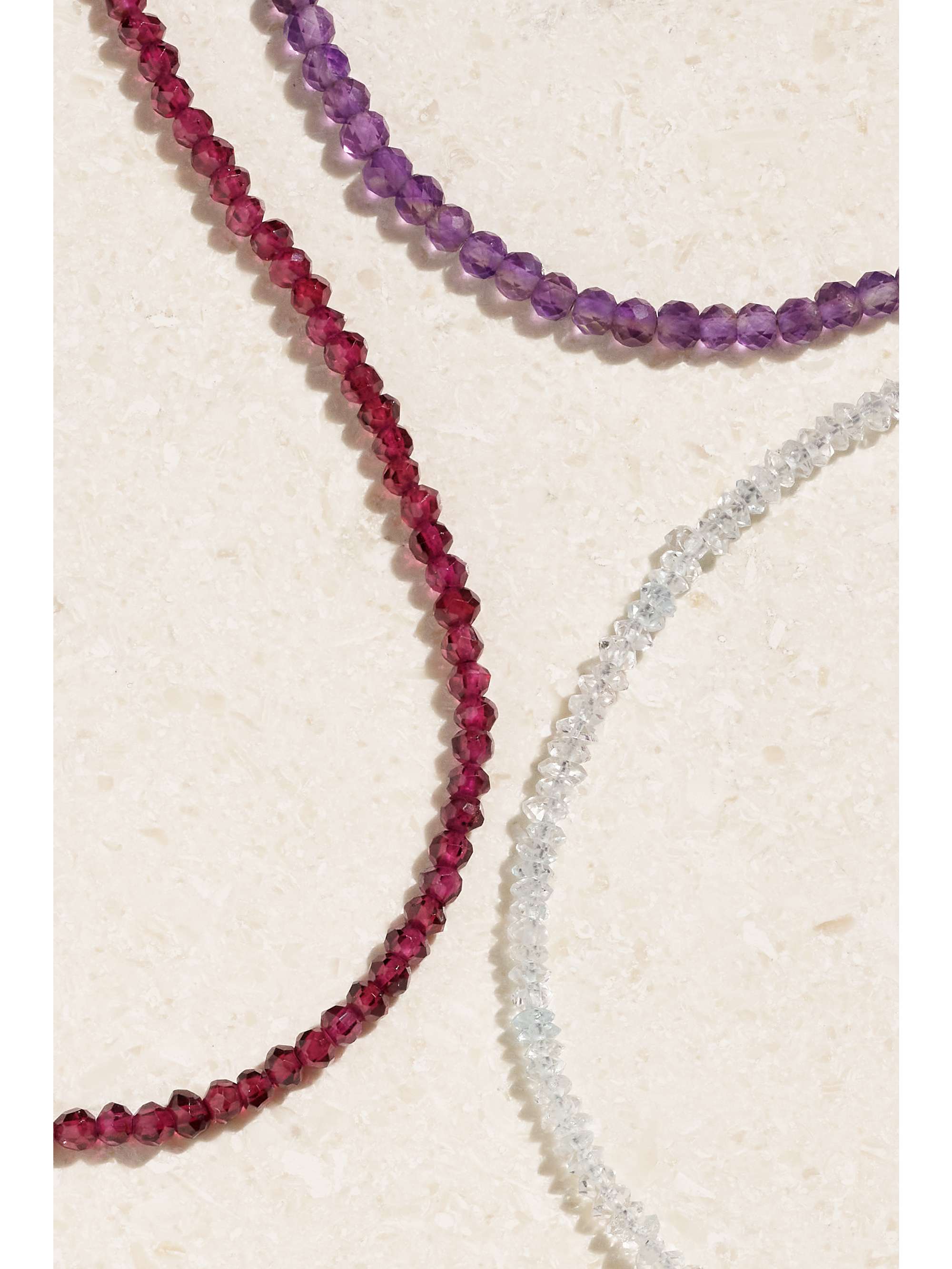 JIA JIA Collana in oro 14 carati con perline Birthstone