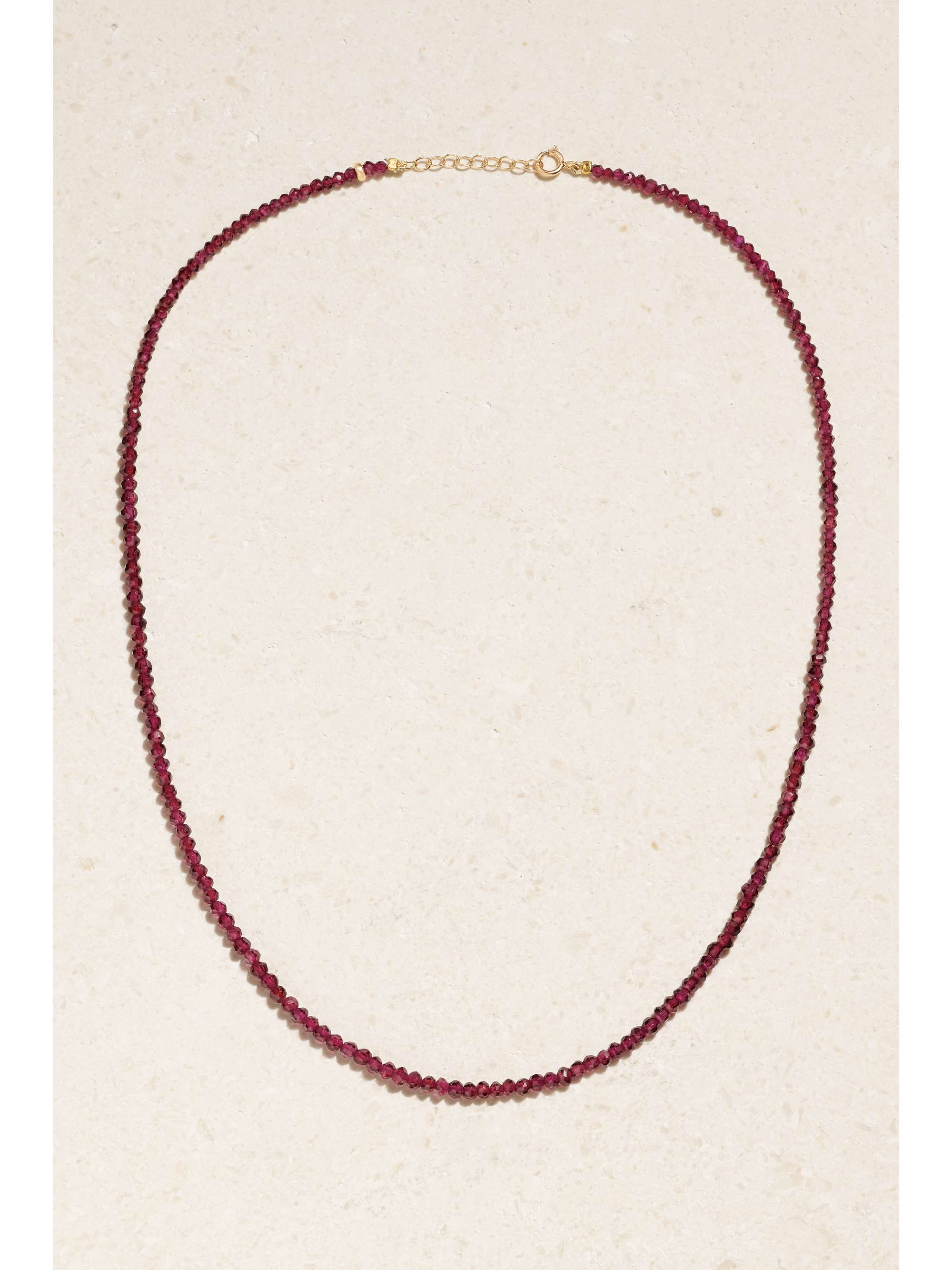 JIA JIA Collana in oro 14 carati con perline Birthstone