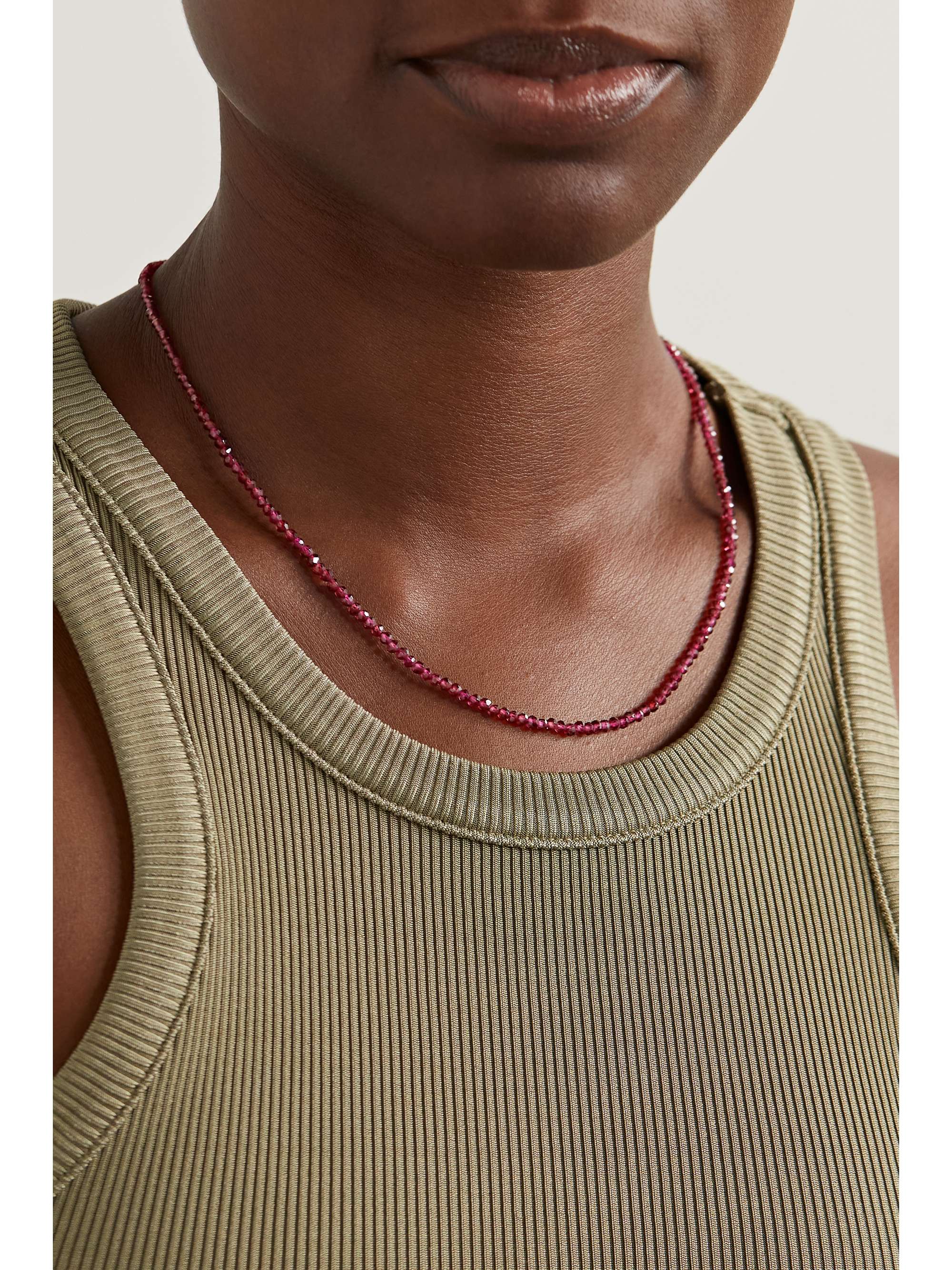 JIA JIA Collana in oro 14 carati con perline Birthstone