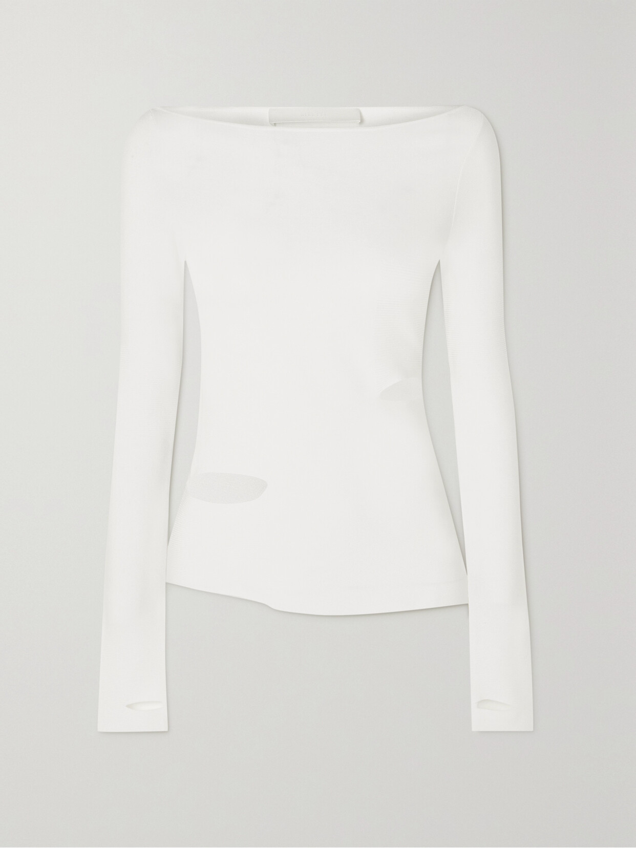 Dion Lee Cutout Ribbed Jersey Top - Ivory