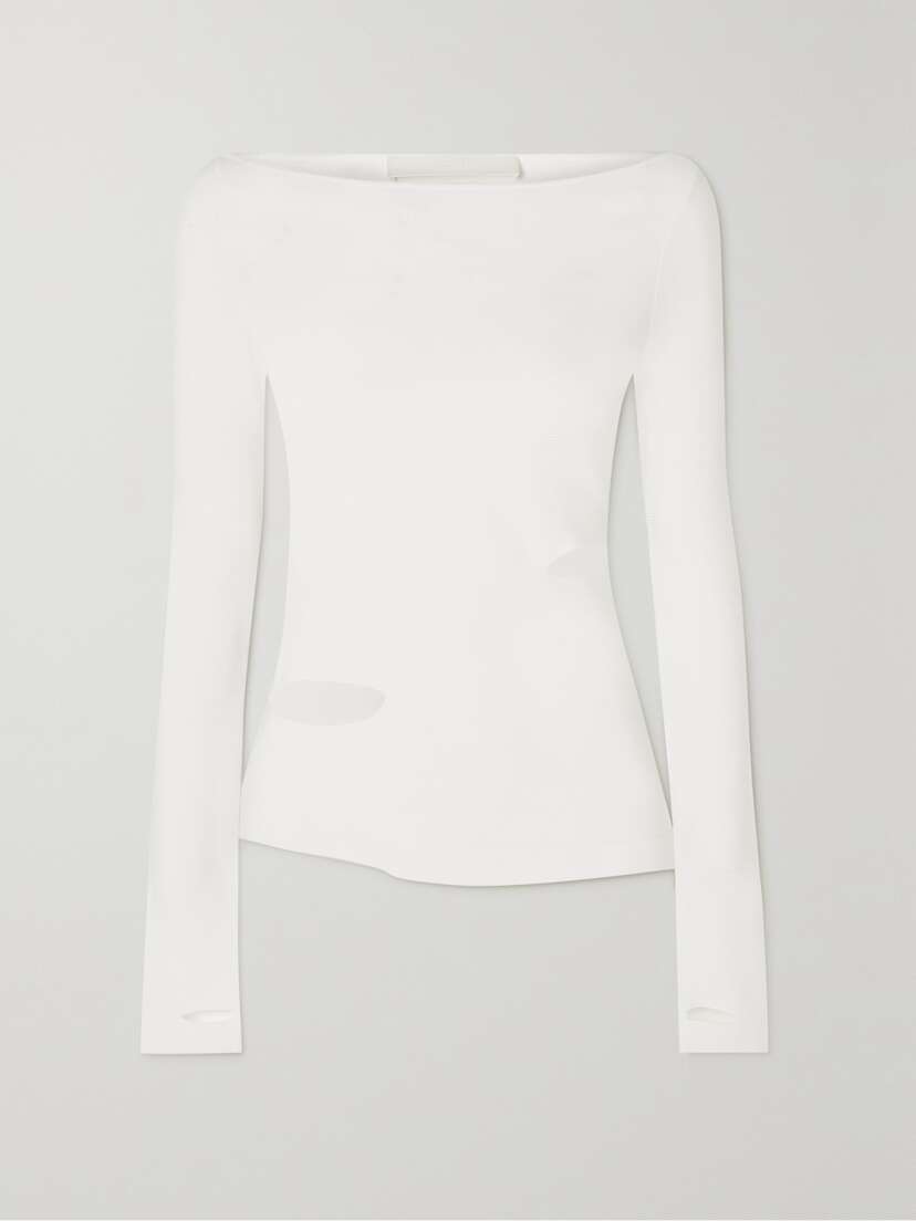 Dion Lee Cutout Ribbed Jersey Top - x large