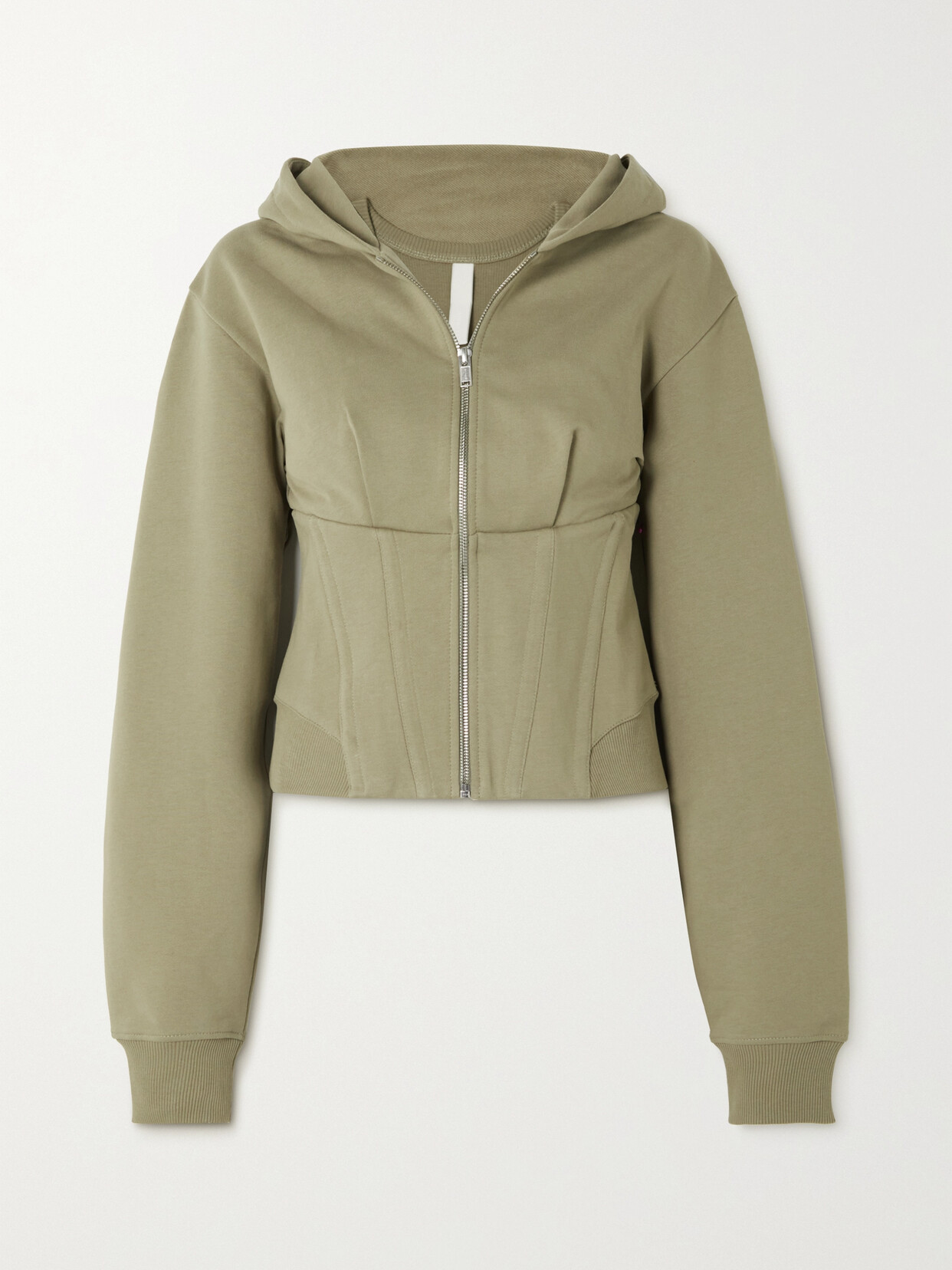 Dion Lee - Layered Cotton-jersey Hoodie - Green