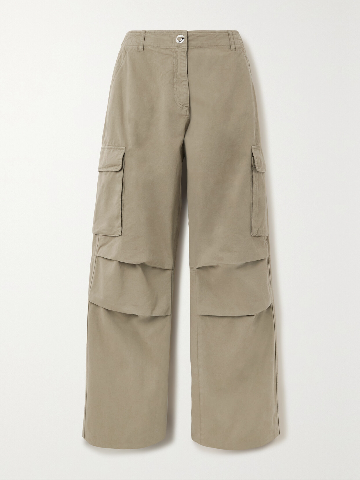 Coperni Tailored Wide Leg Overalls Casual Pants In Green