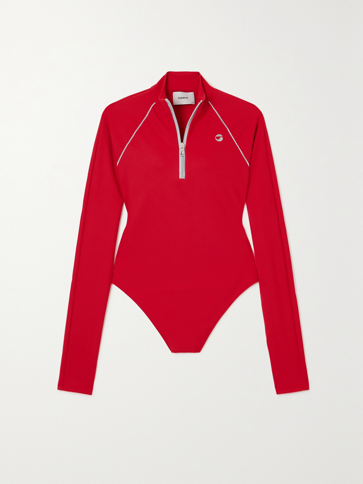 Coperni Stretch-jersey Half-zip Bodysuit - Red