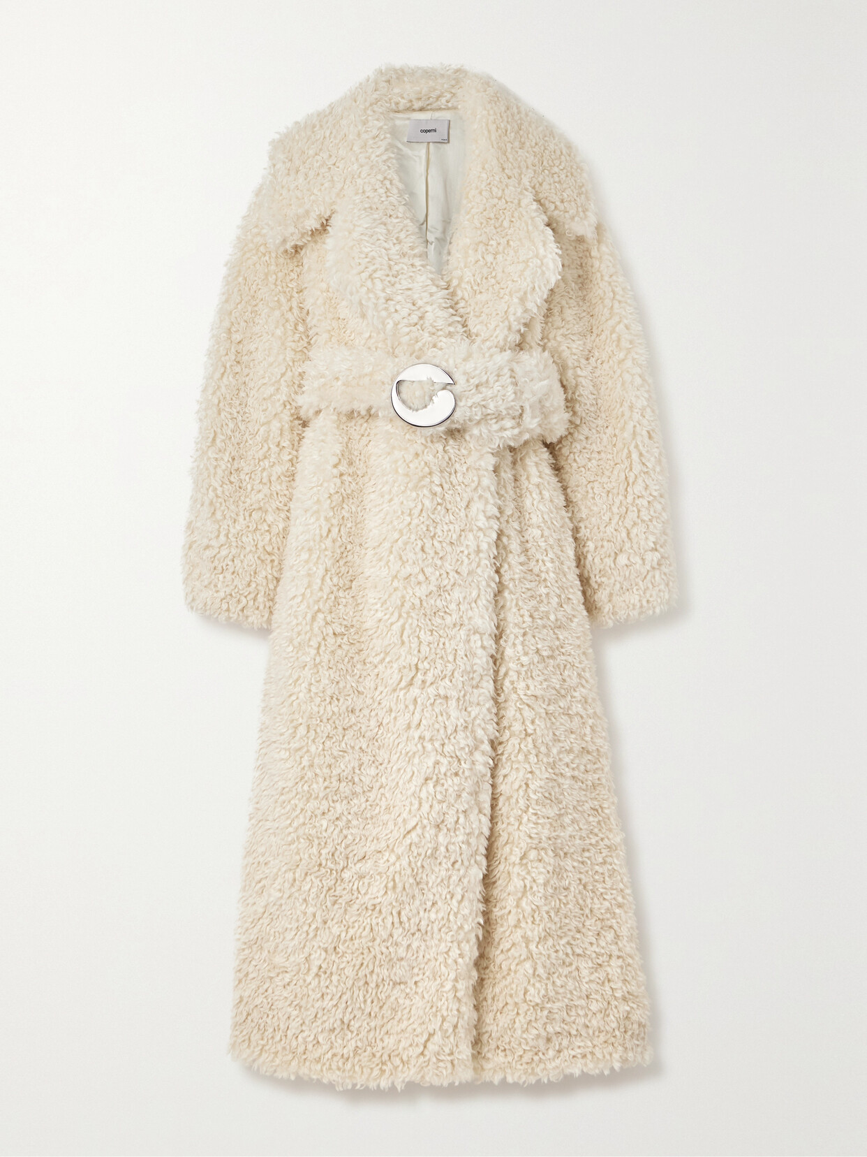 Coperni - Belted Faux Shearling Coat - Off-white