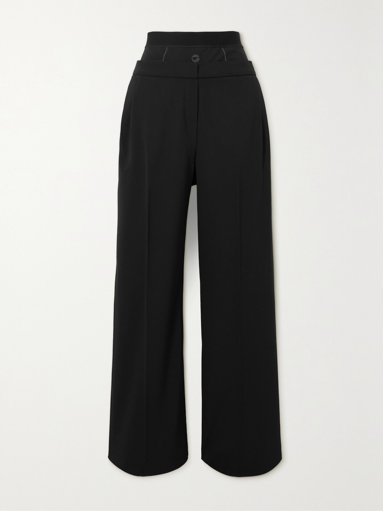 Coperni - Layered Woven And Stretch-jersey Straight-leg Pants - Black