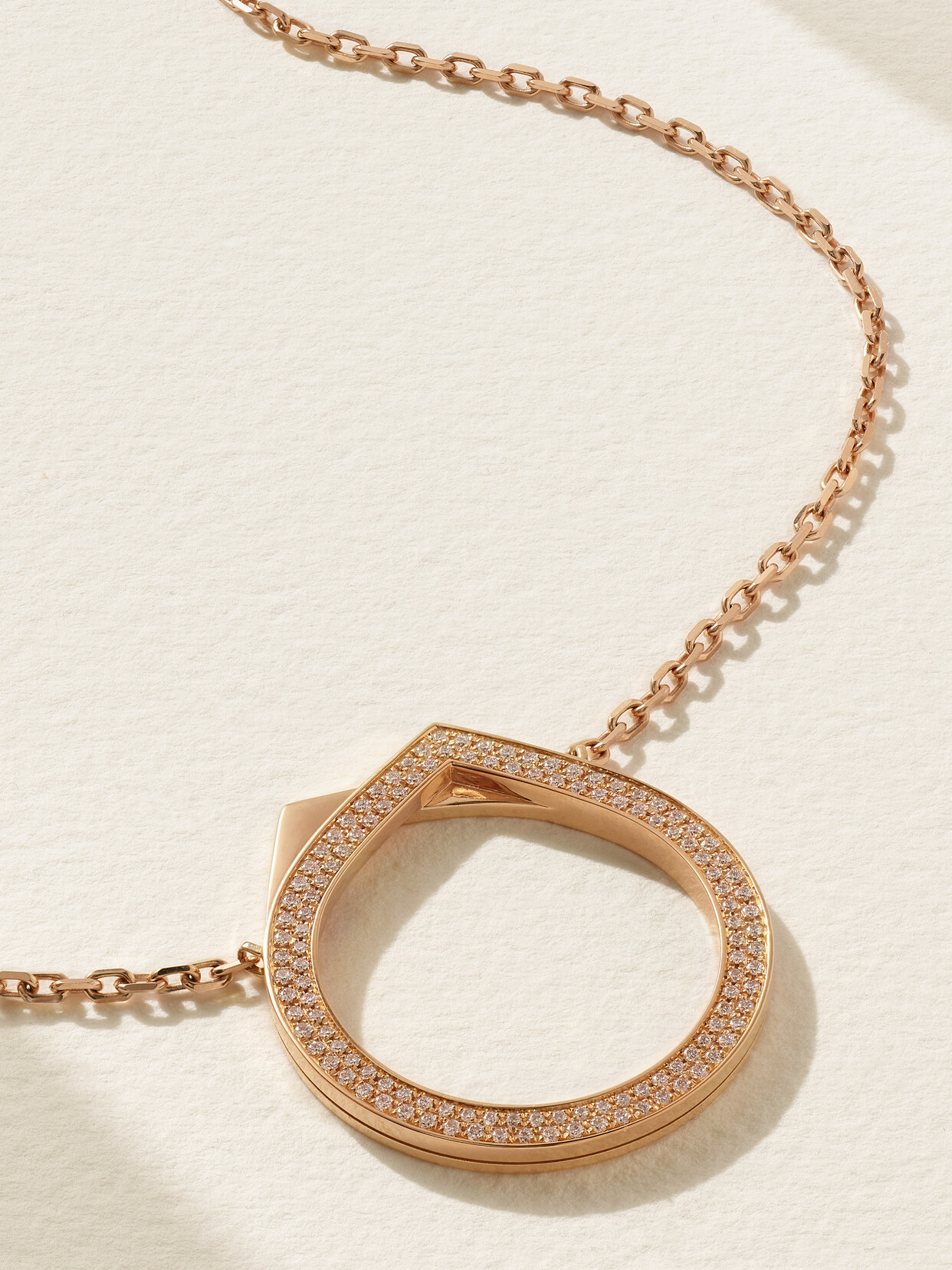 Repossi Antifer 14-karat Rose Gold Diamond Necklace