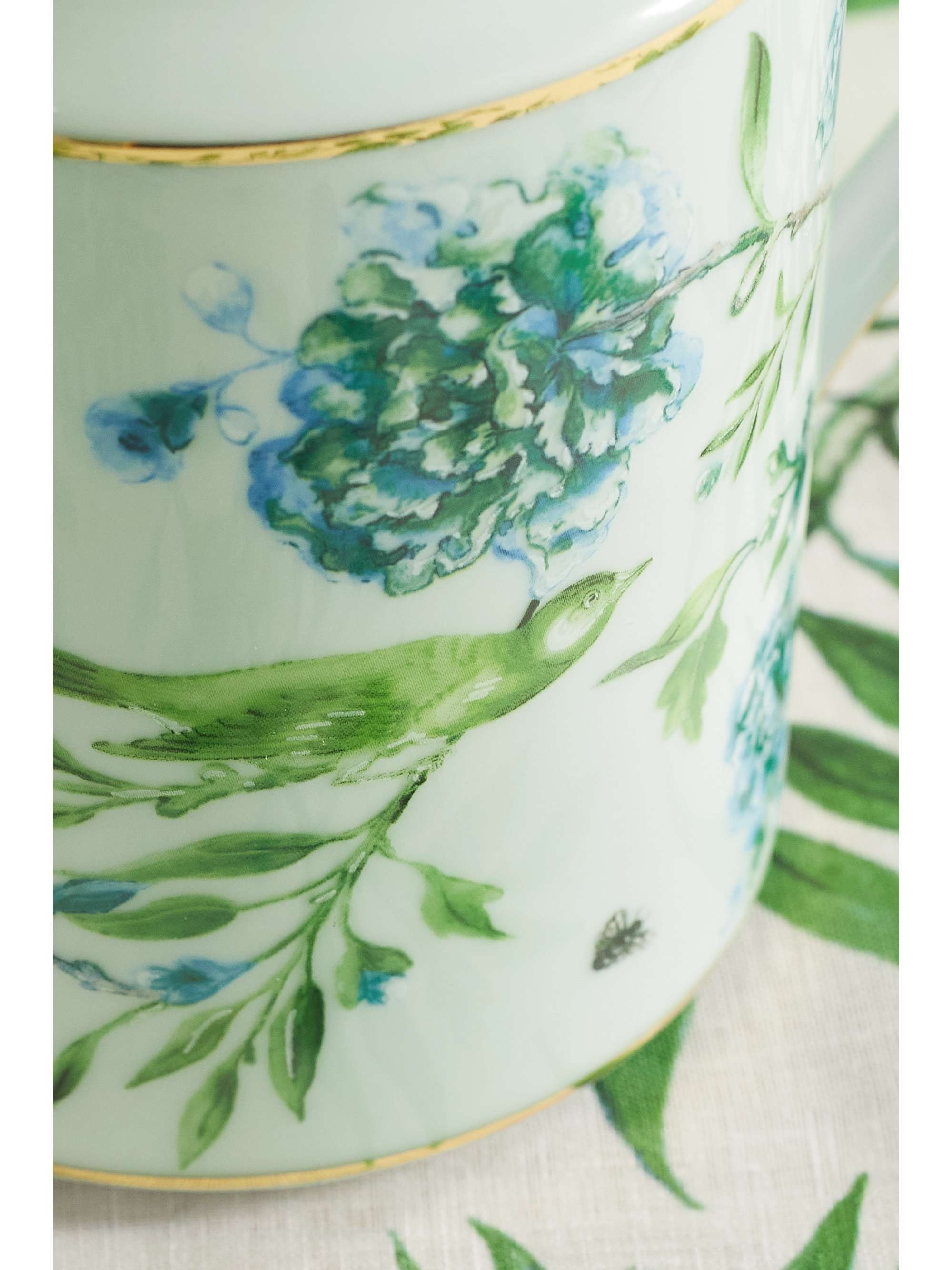 AQUAZZURA CASA Secret Garden gold-plated porcelain teapot