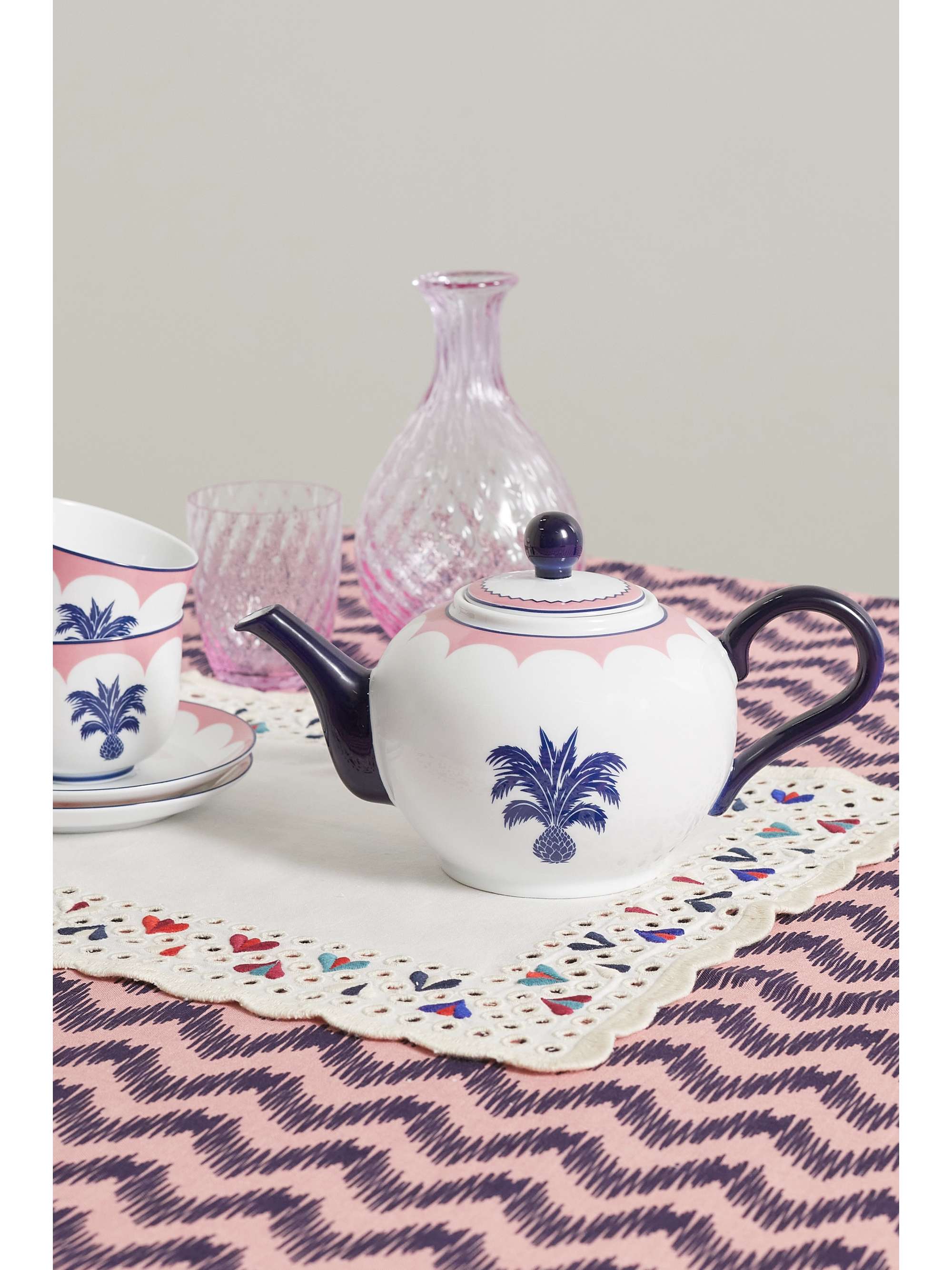 AQUAZZURA CASA Jaipur painted porcelain teapot