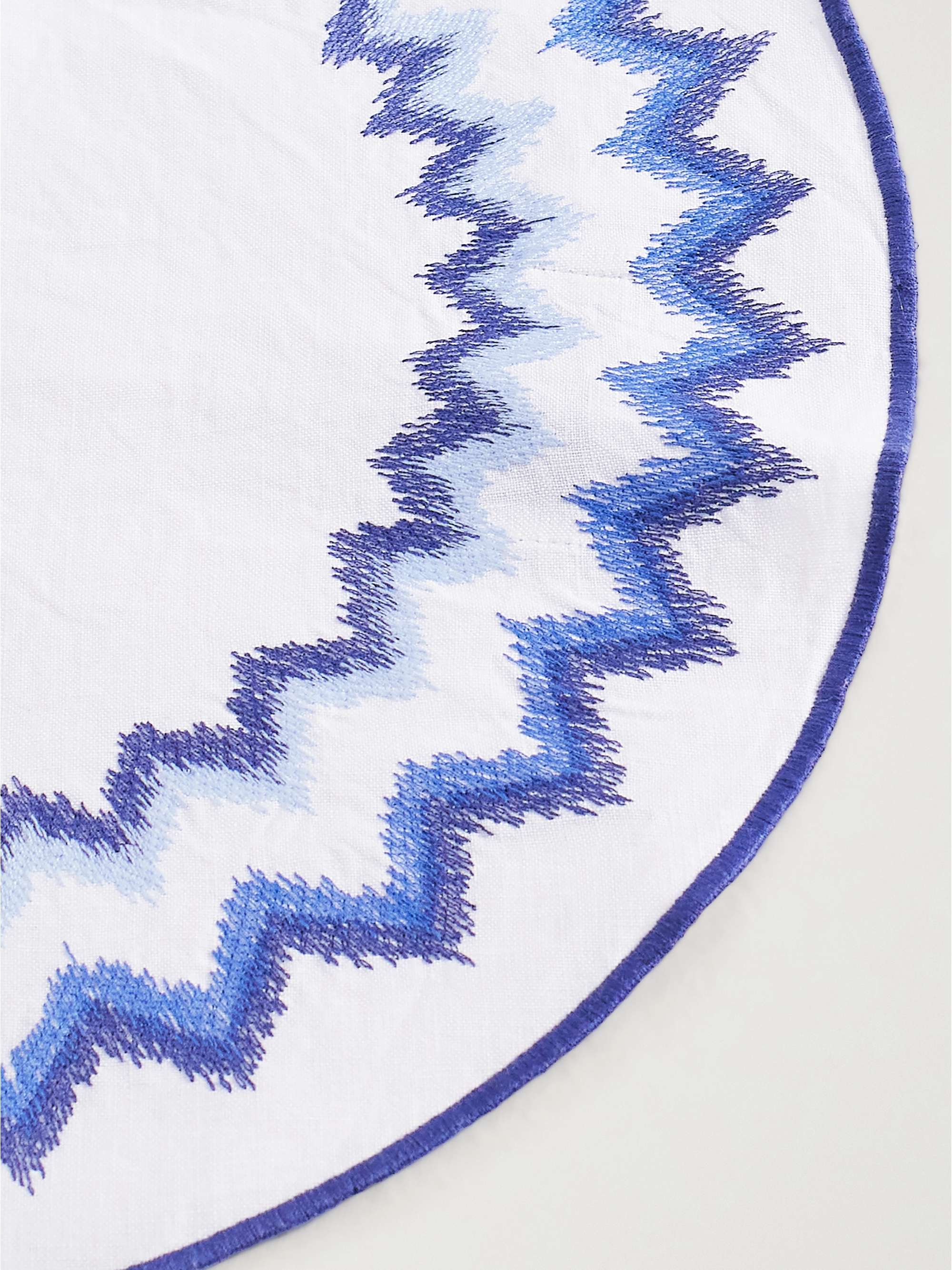 AQUAZZURA CASA Goa set of two embroidered linen placemats