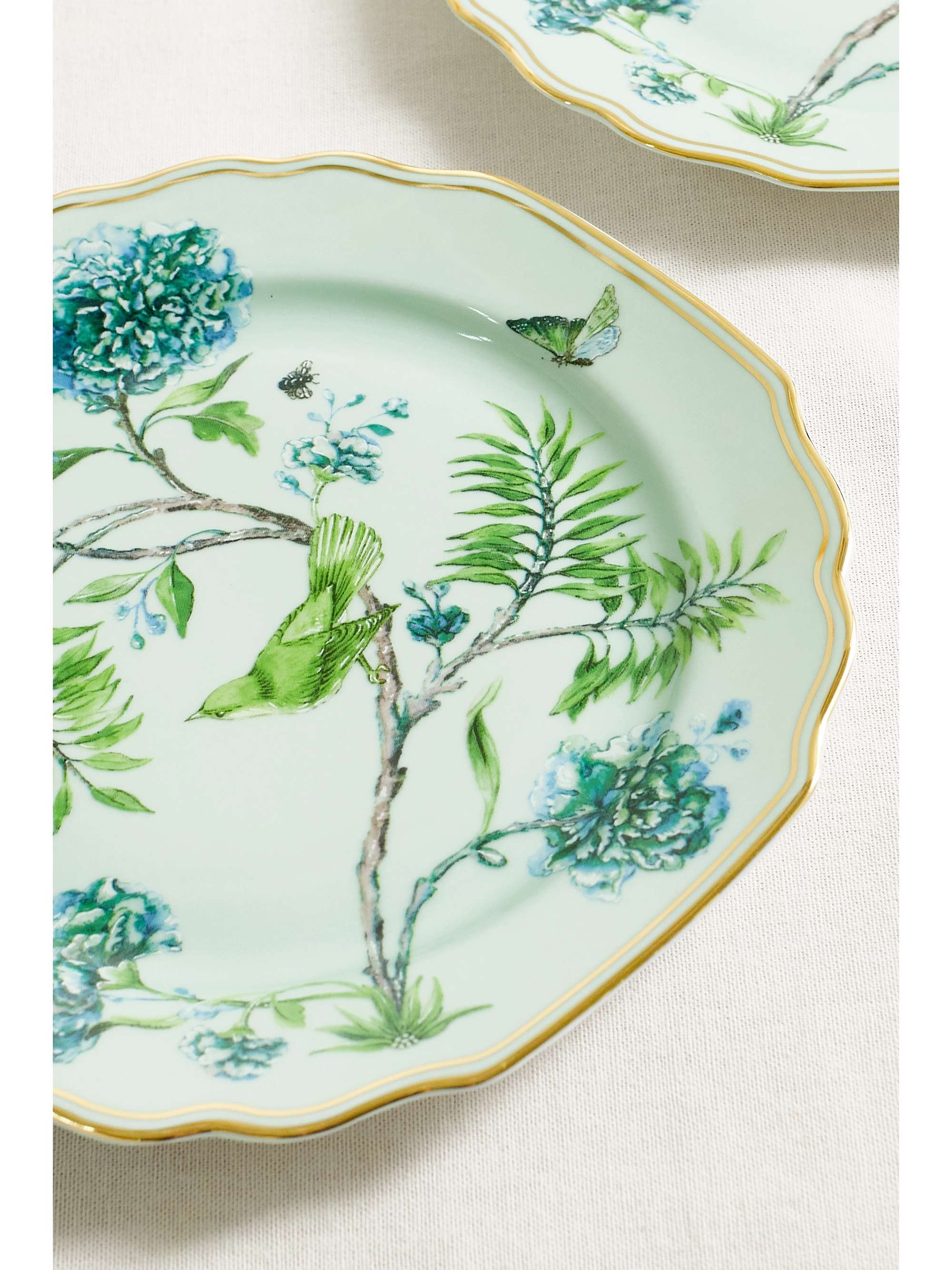AQUAZZURA CASA Secret Garden set of two porcelain dessert plates
