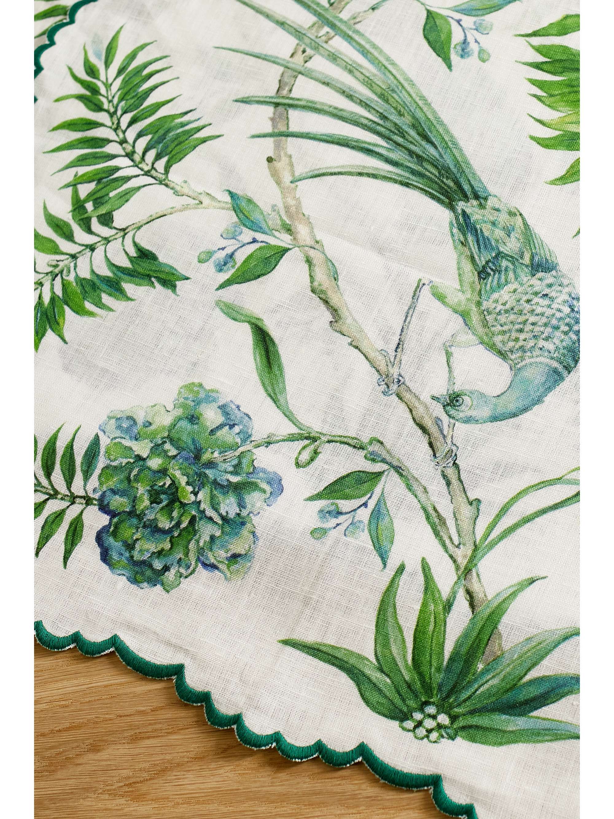 AQUAZZURA CASA Secret Garden set of two printed linen placemats