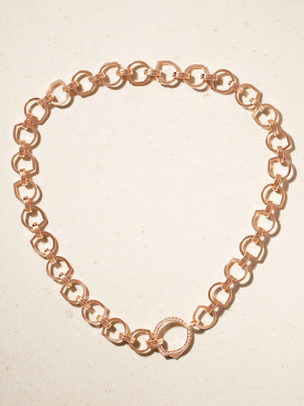 Repossi Antifer 18-karat Rose Gold Diamond Necklace