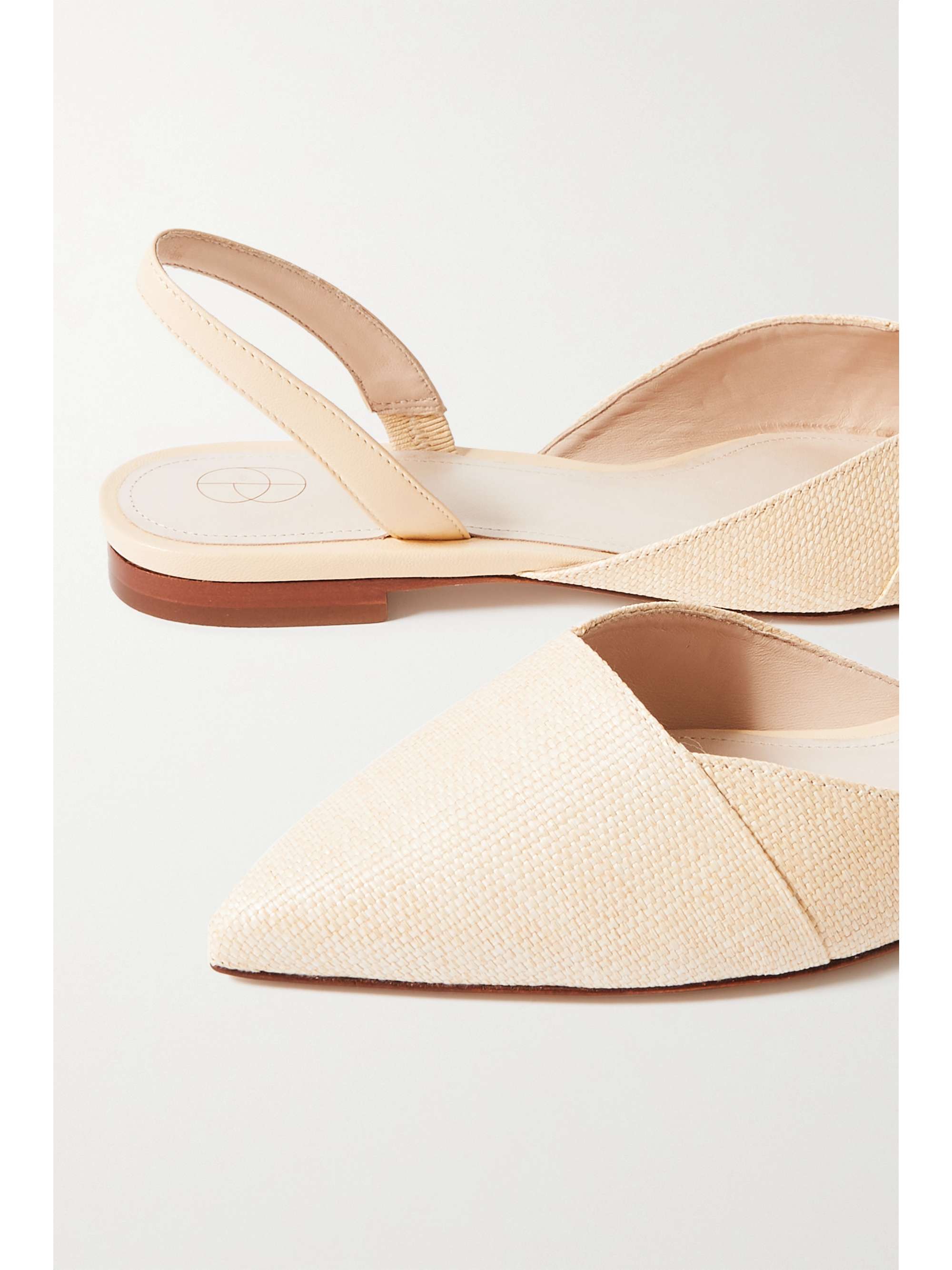 PORTE & PAIRE サテン スリングバックフラットシューズ