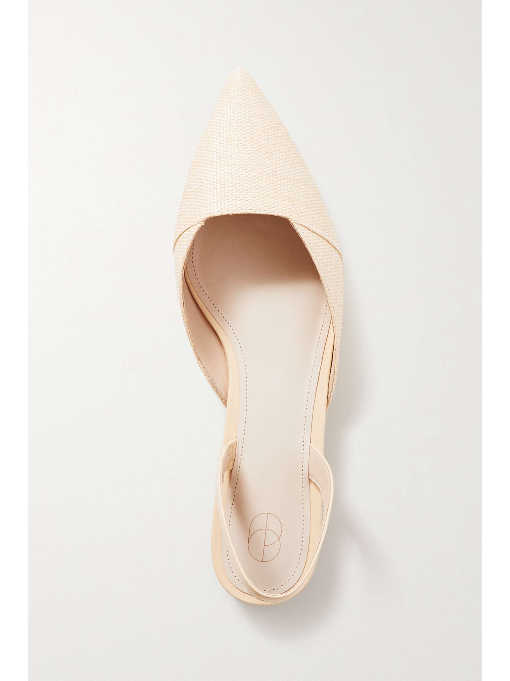 PORTE & PAIRE サテン スリングバックフラットシューズ