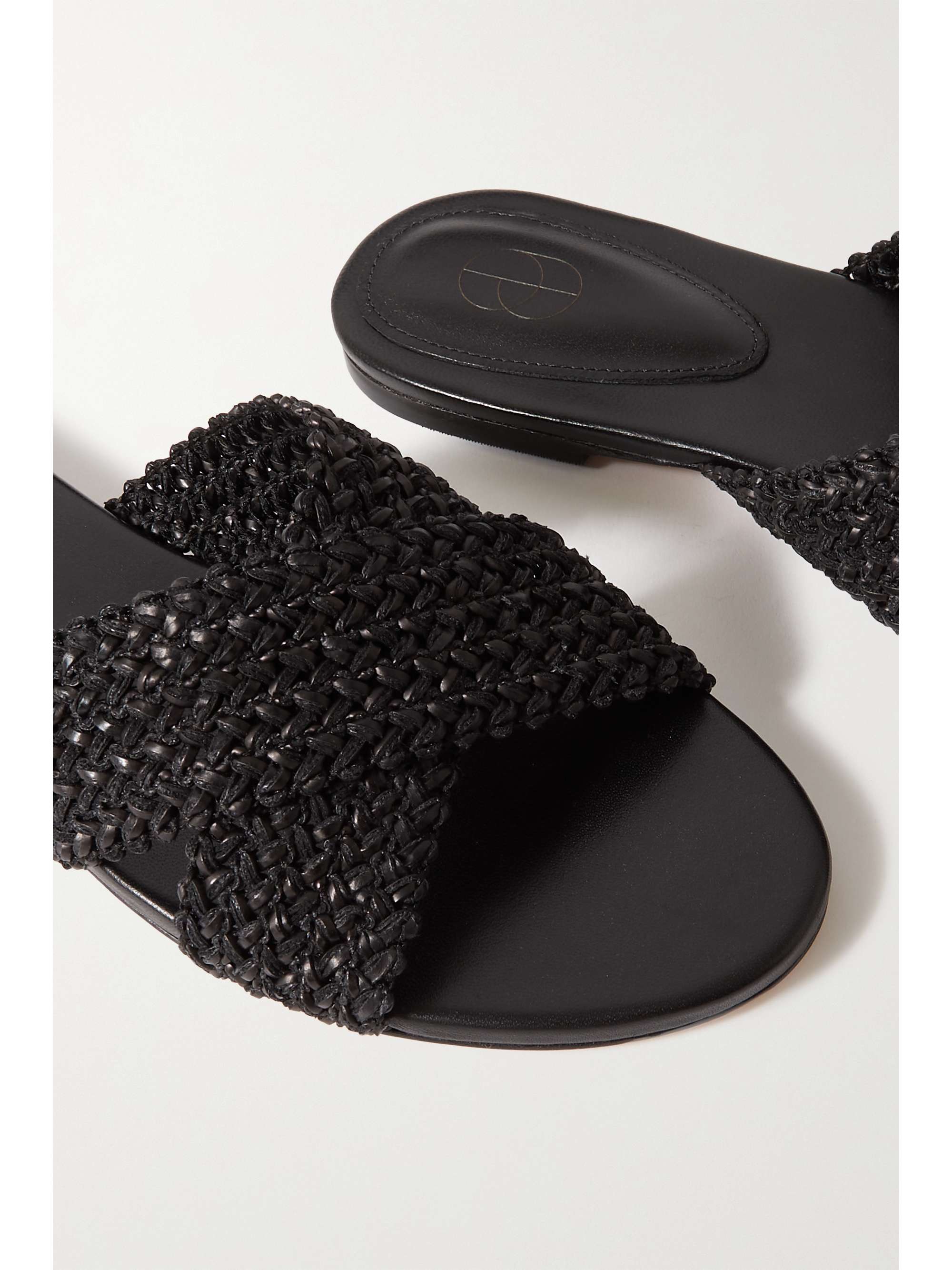 PORTE & PAIRE Crocheted leather sandals
