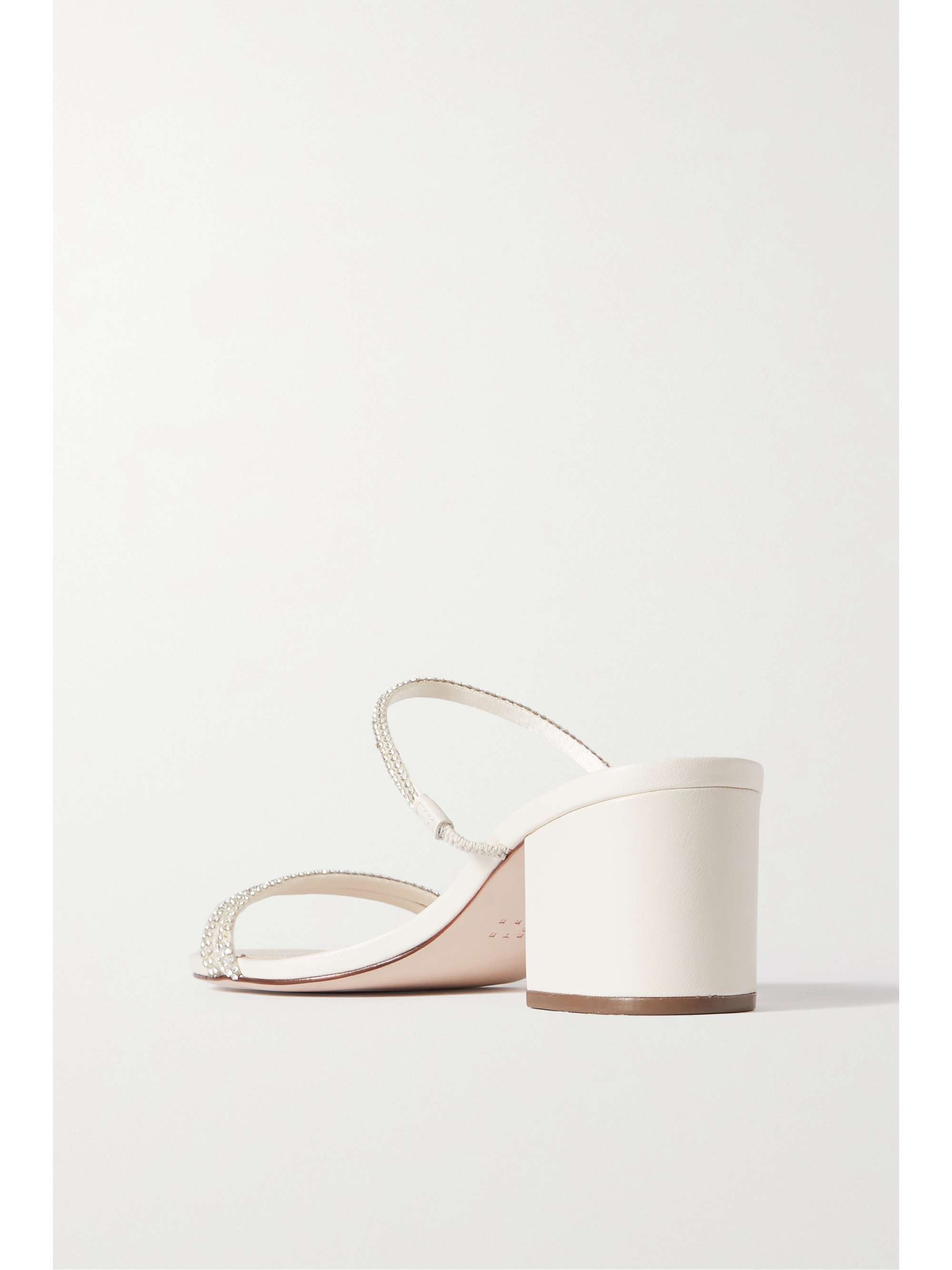 PORTE & PAIRE Crystal-embellished leather sandals