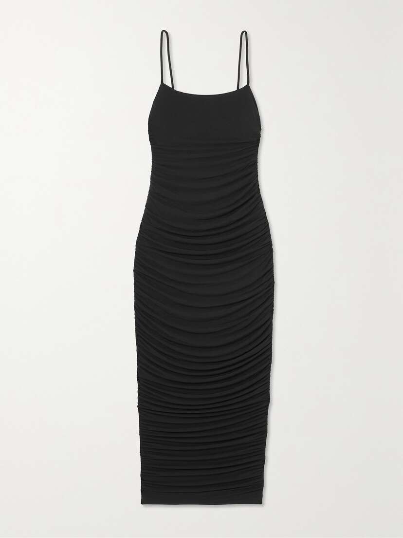 Wardrobe.NYC Ruched Stretch-jersey Midi Dress