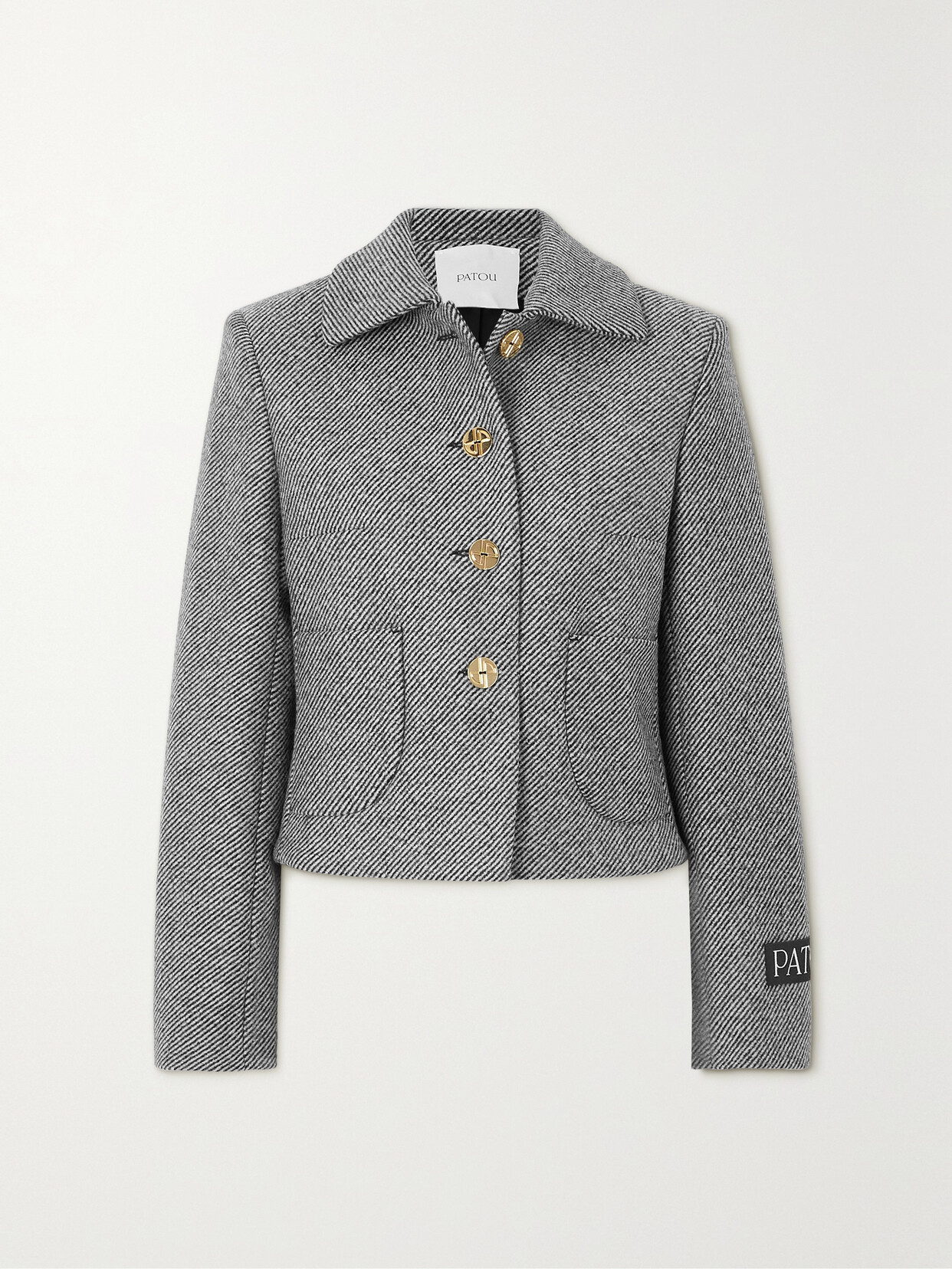 Patou - Striped Wool Jacket - Gray