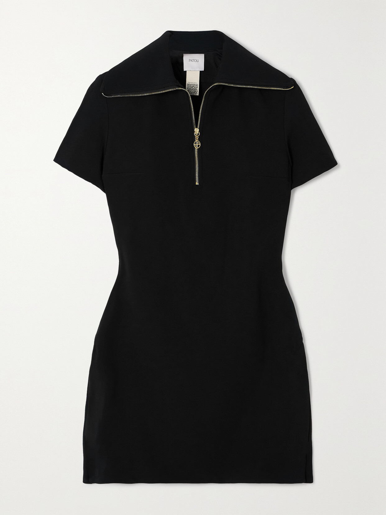 Patou - Zip-detailed Crepe Mini Dress - Black