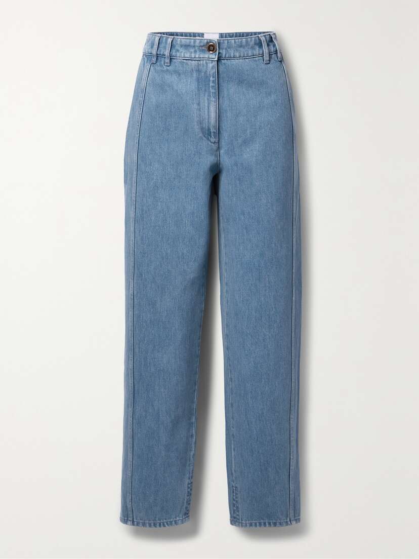 Patou Paneled Mid-rise Straight-leg Jeans