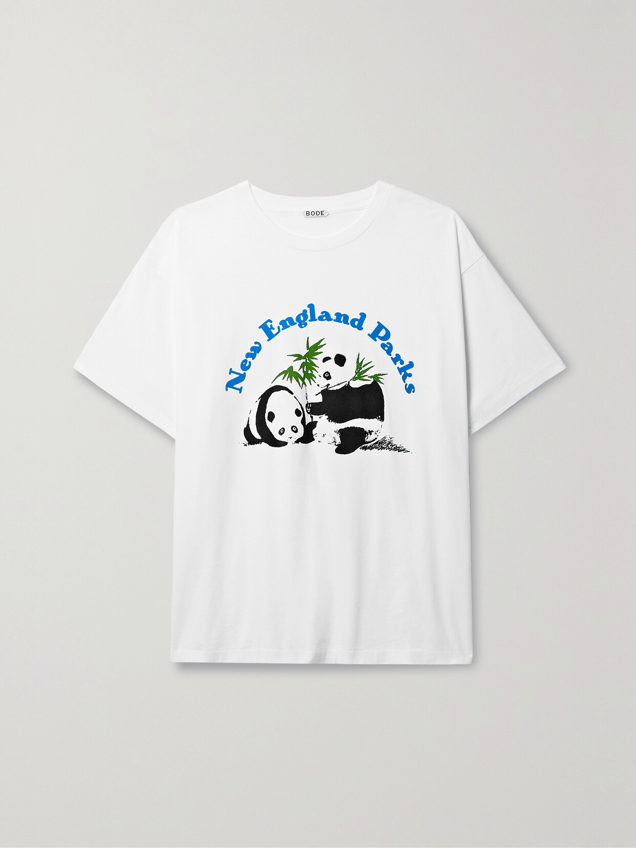 BODE - Zoo Flocked Cotton-jersey T-shirt - White