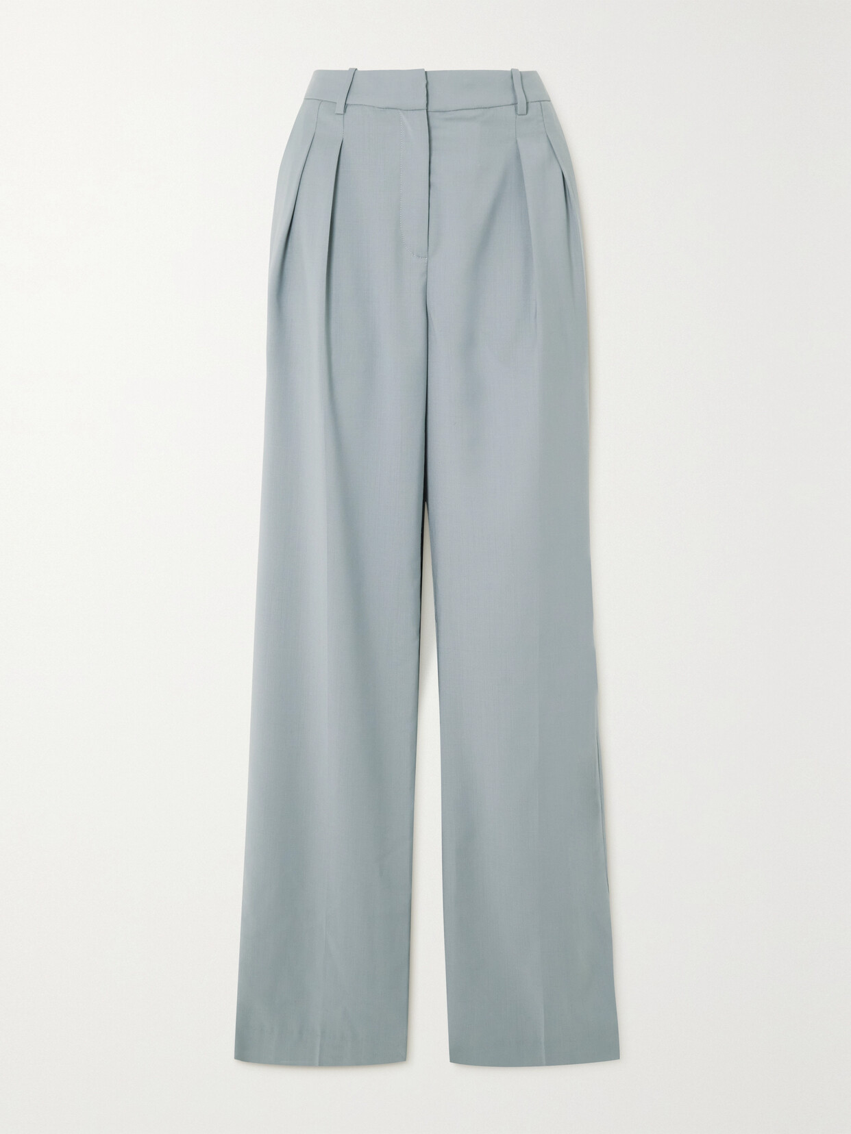 LOULOU STUDIO - + Net Sustain Sbiru Grain De Poudre Wool Straight-leg Pants - Gray