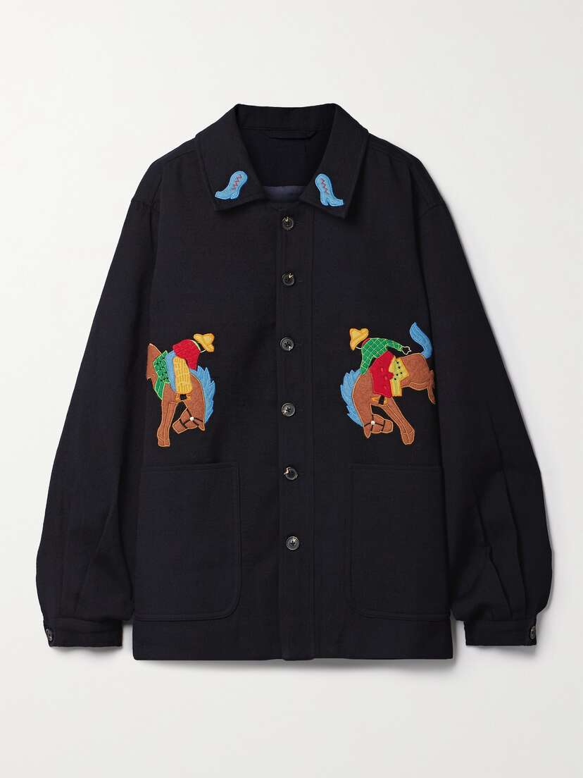 BODE Rodeo Frank Appliquéd Wool Jacket
