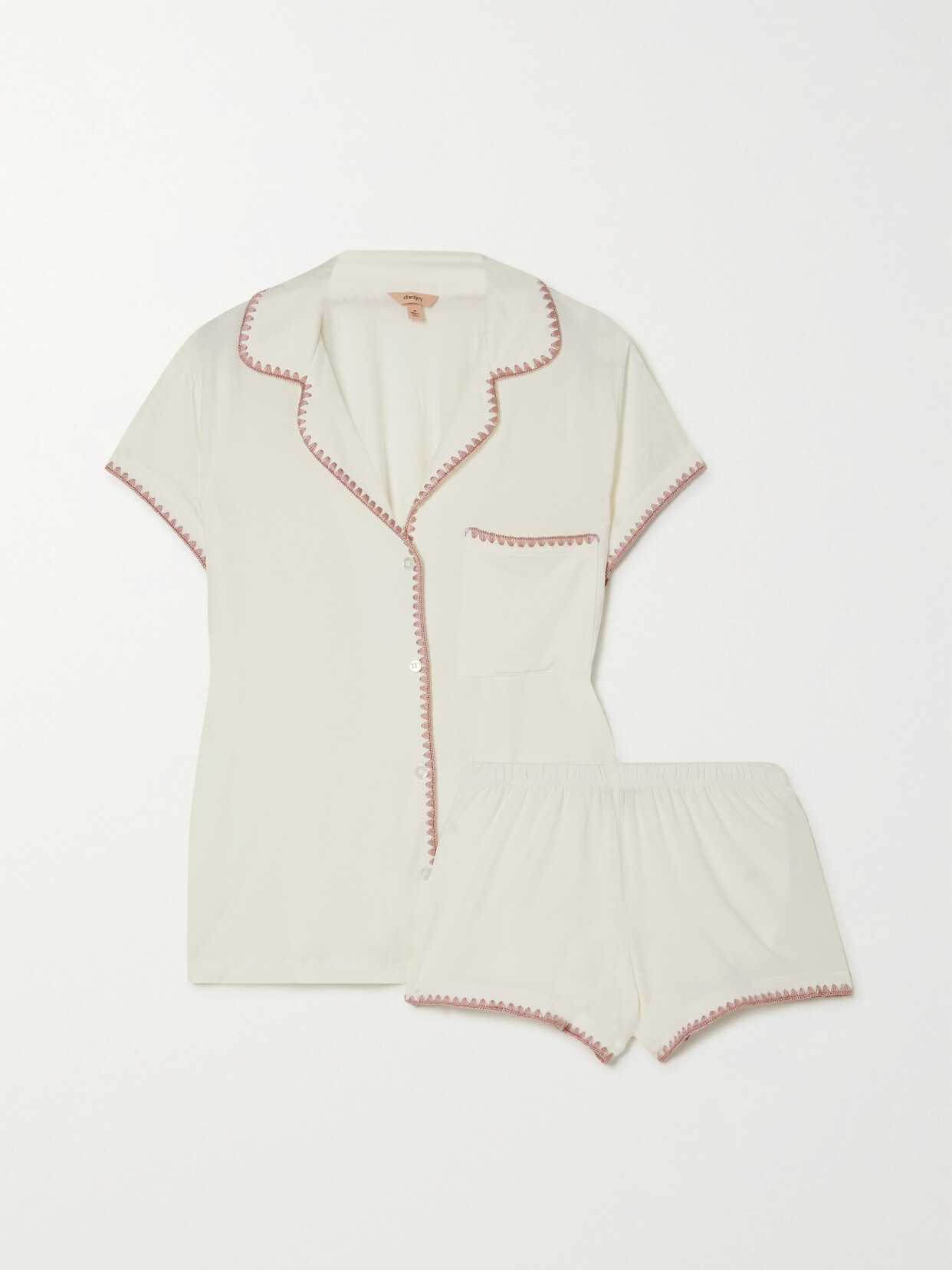 Eberjey - + Net Sustain Frida Whipstitched Stretch-tencel™ Modal Pajama Set - Ivory