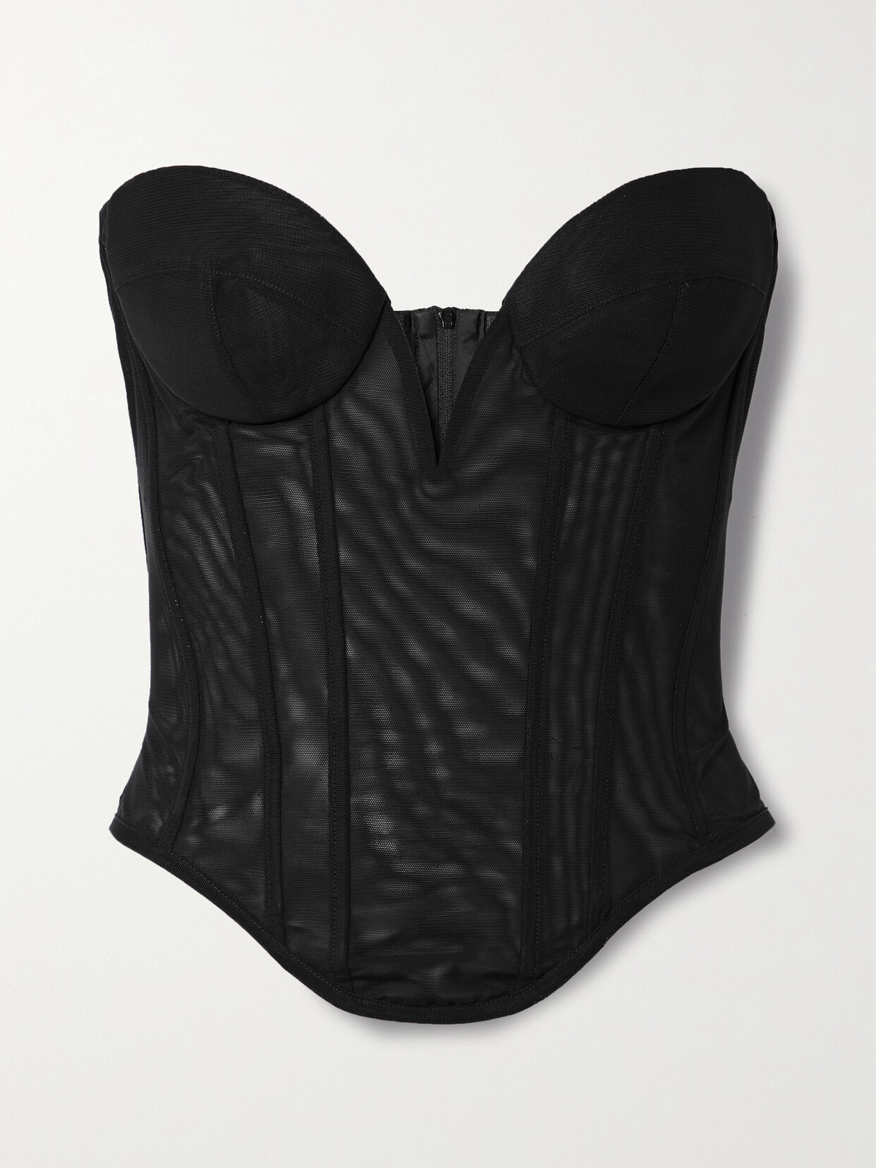 Rosamosario - Dolci Follie Strapless Tulle Bustier Top - Black