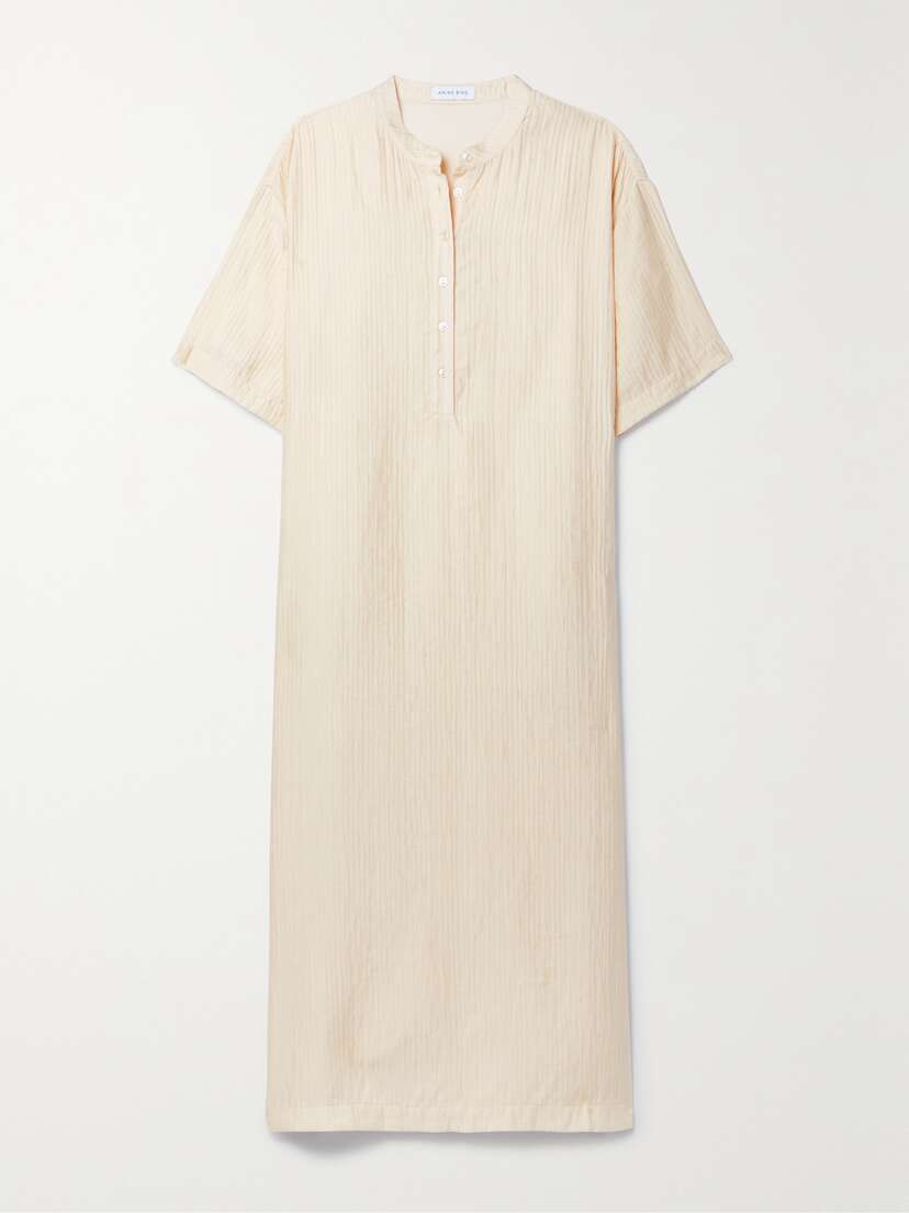 Anine Bing Liv Crinkled-voile Midi Dress