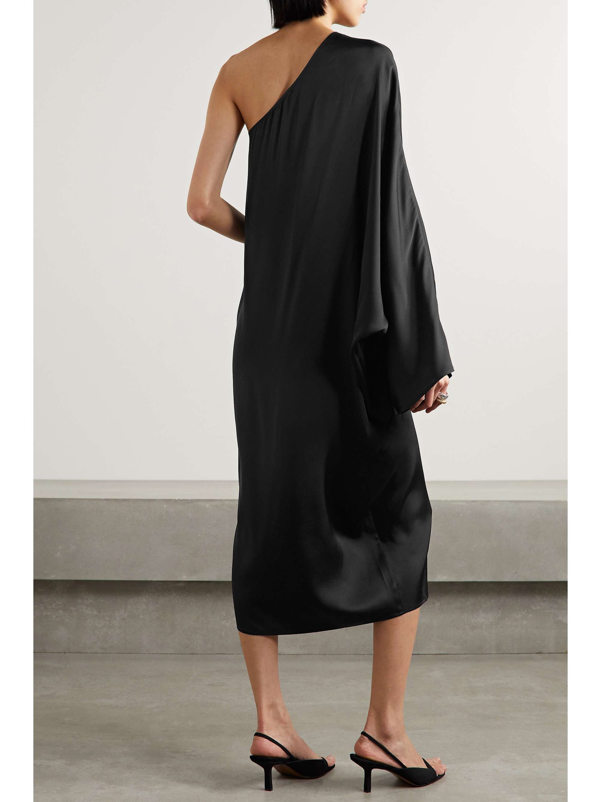 ANINE BING Rowan one-sleeve silk midi dress