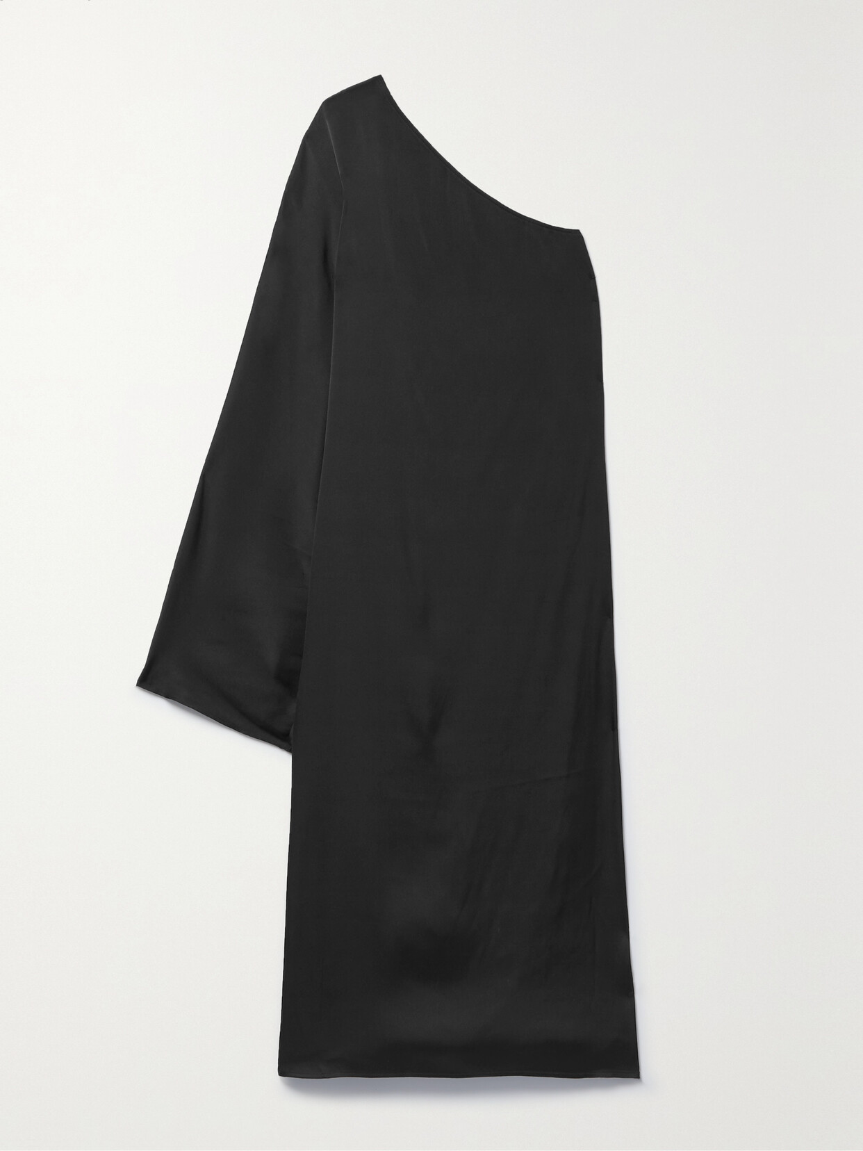 Anine Bing - Rowan One-sleeve Silk Midi Dress - Black