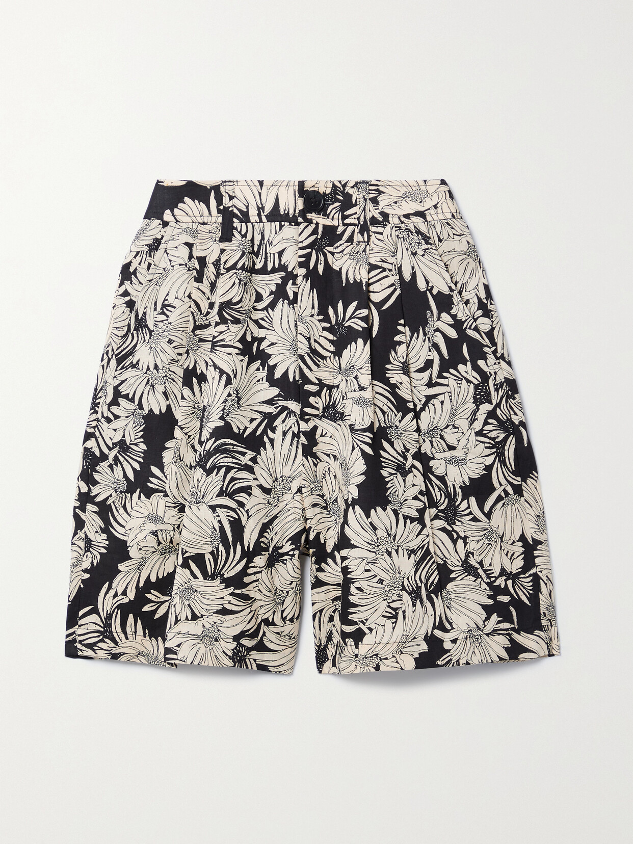 Anine Bing - Carrie Pleated Floral-print Linen Shorts - Multi