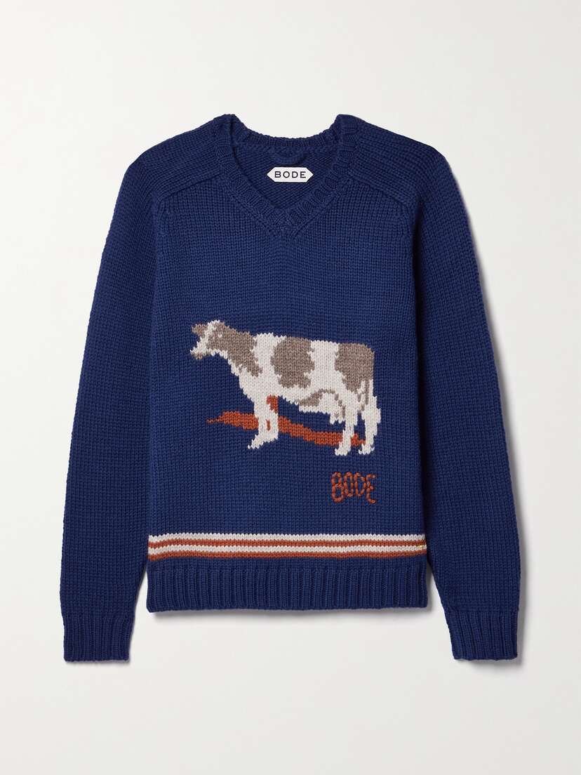 BODE Intarsia Wool Sweater - xx large