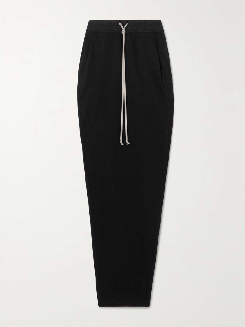 Rick Owens Asymmetric Cotton-jersey Maxi Skirt - - x large