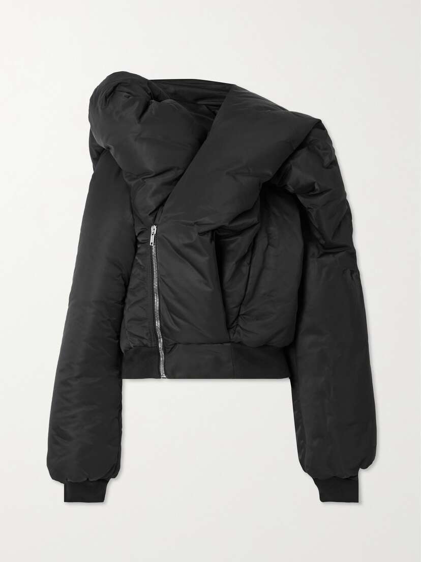 Rick Owens Doll Asymmetric Padded Shell Bomber Jacket - x large