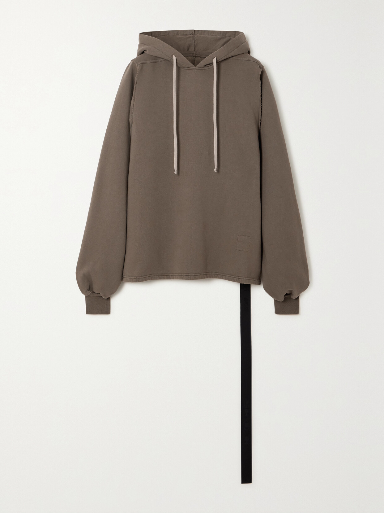 Rick Owens Drkshdw Convertible Cape-effect Cotton-jersey Hoodie In Neutrals