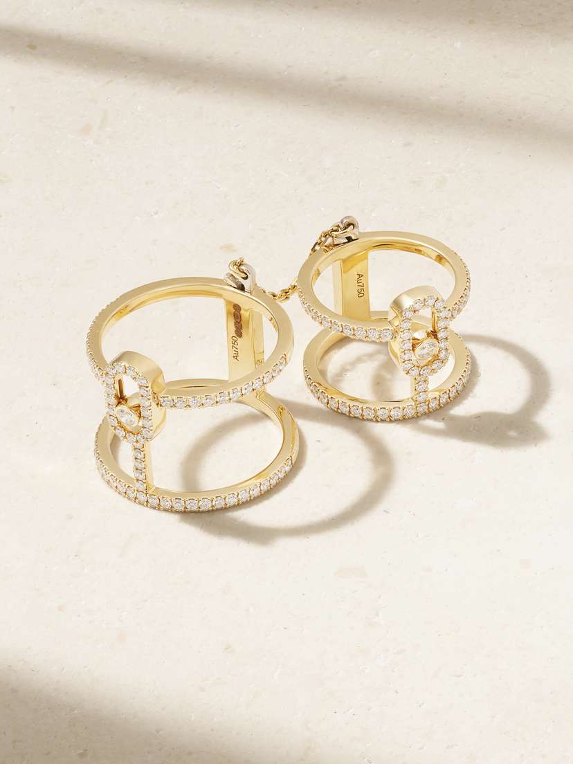 Messika Move Uno Double 18-karat Gold Diamond Ring | Thumbnail 4 Messika Move Uno Double 18-karat Gold Diamond Ring | Thumbnail 4