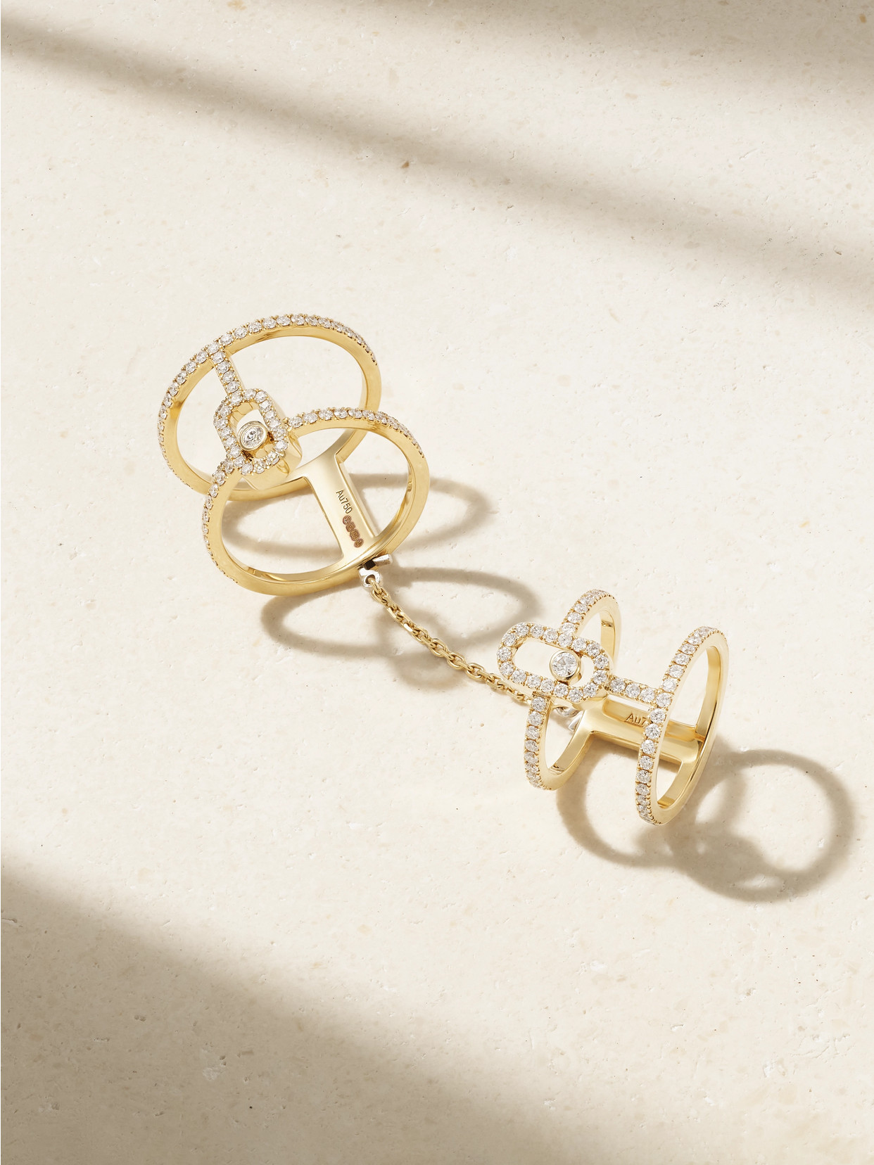 Messika Move Uno Double 18-karat Gold Diamond Ring
