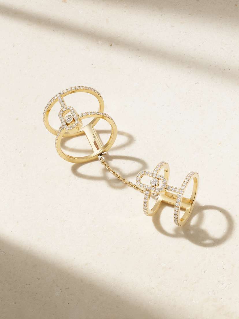 Messika Move Uno Double 18-karat Gold Diamond Ring