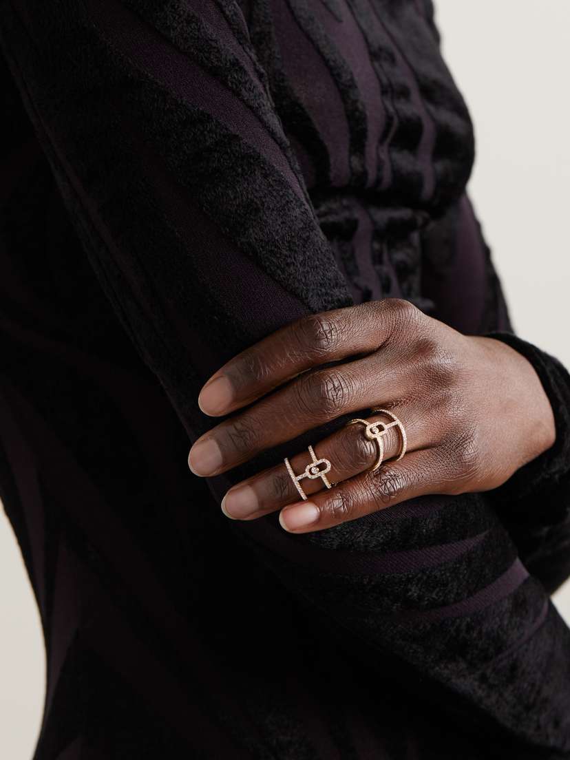 Messika Move Uno Double 18-karat Gold Diamond Ring | Thumbnail 2 Messika Move Uno Double 18-karat Gold Diamond Ring | Thumbnail 2