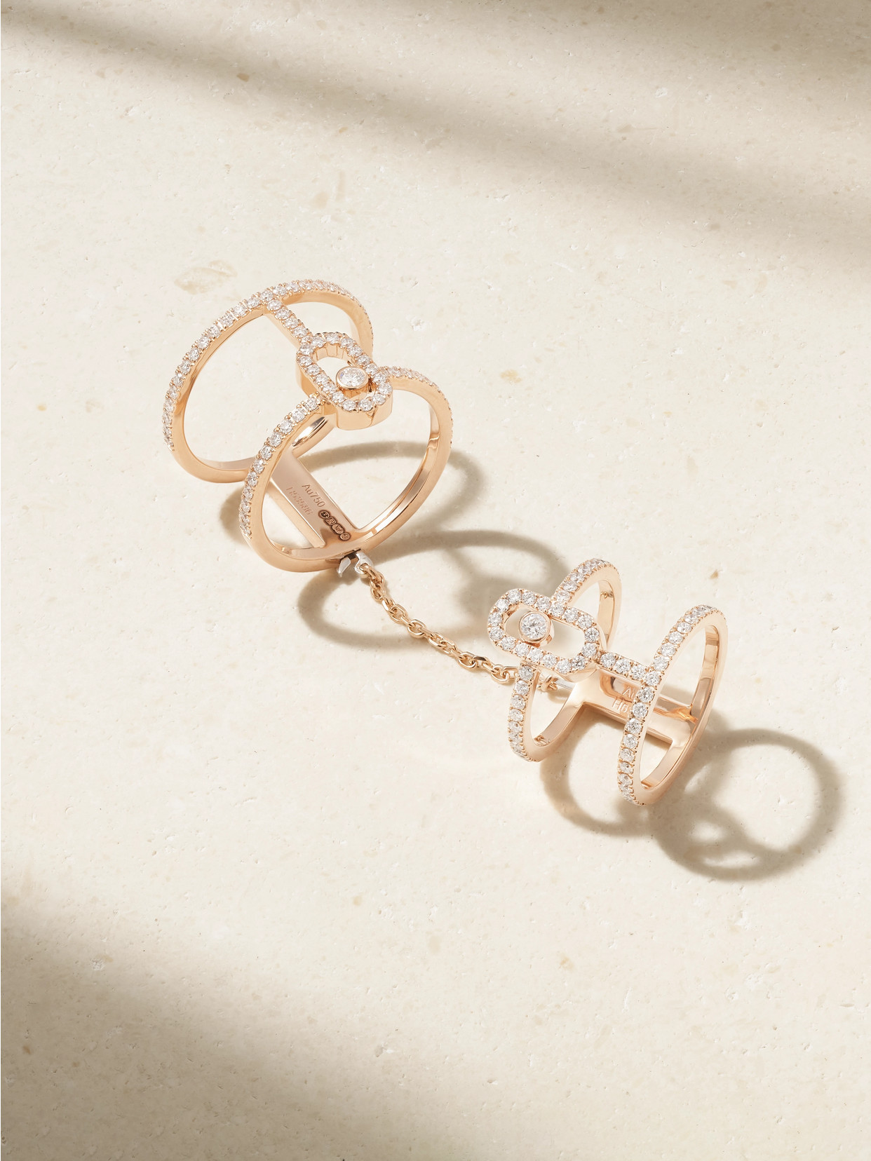 Messika Move Uno Double Convertible 18-karat Rose Gold Diamond Ring
