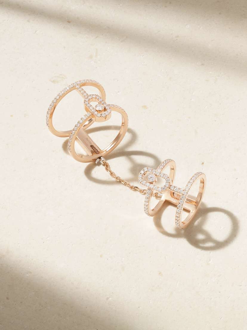 Messika Move Uno Double Convertible 18-karat Rose Gold Diamond Ring
