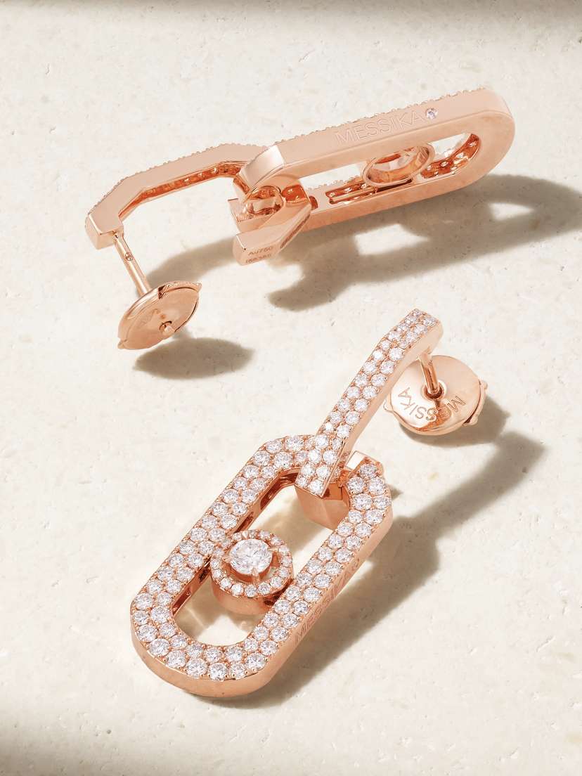Messika So Move Xl 18-karat Rose Gold Diamond Earrings | Thumbnail 3
