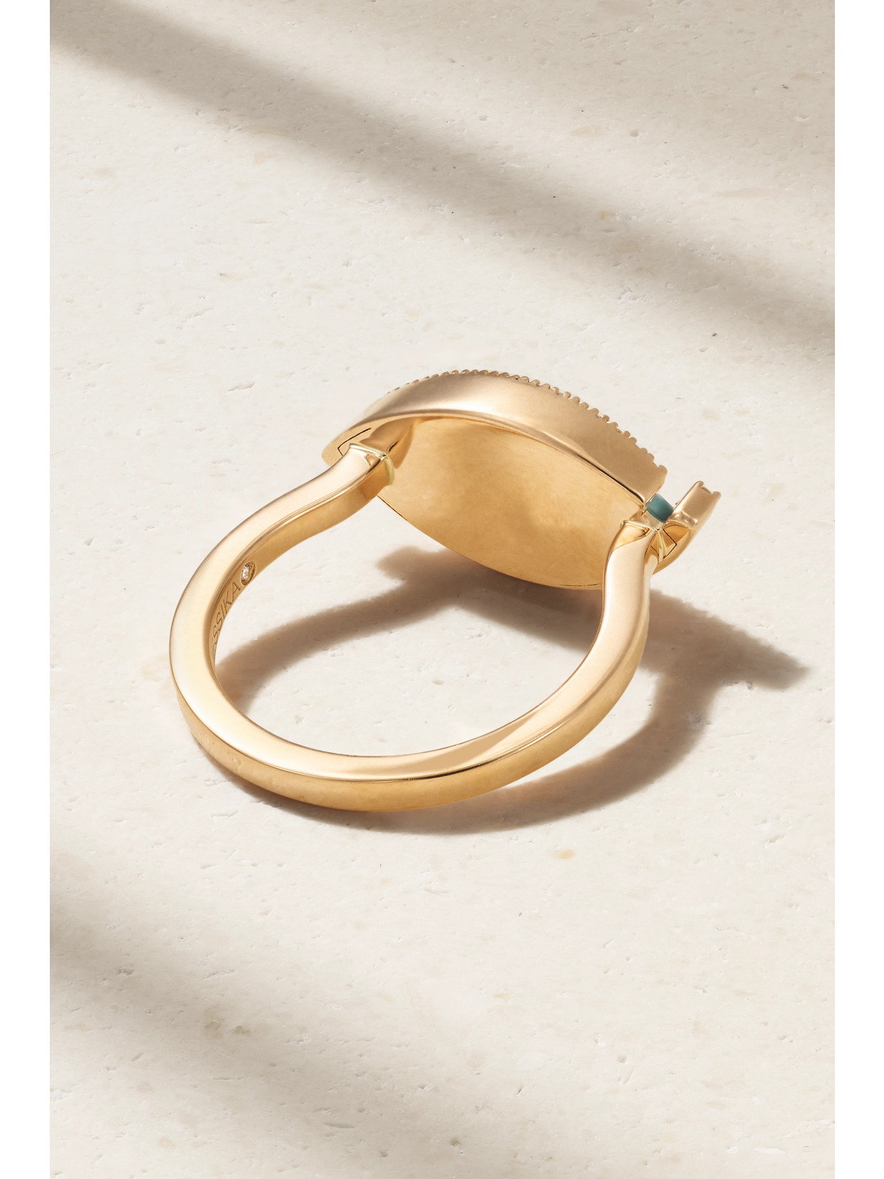 Messika Lucky Eye 18-karat Rose Gold Turquoise Ring In Gold